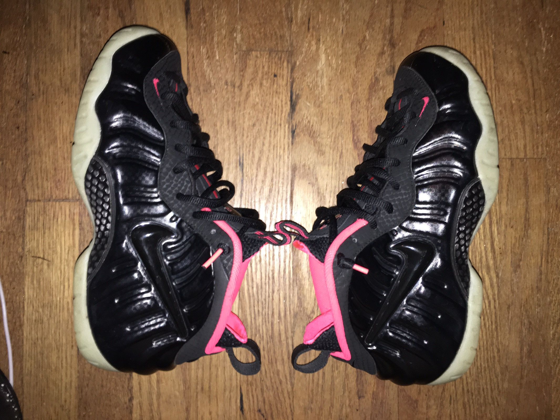 Nike NIke Air Yeezy Foamposite Pro PRM Black Laser Crimson Solar Red Foams Grailed
