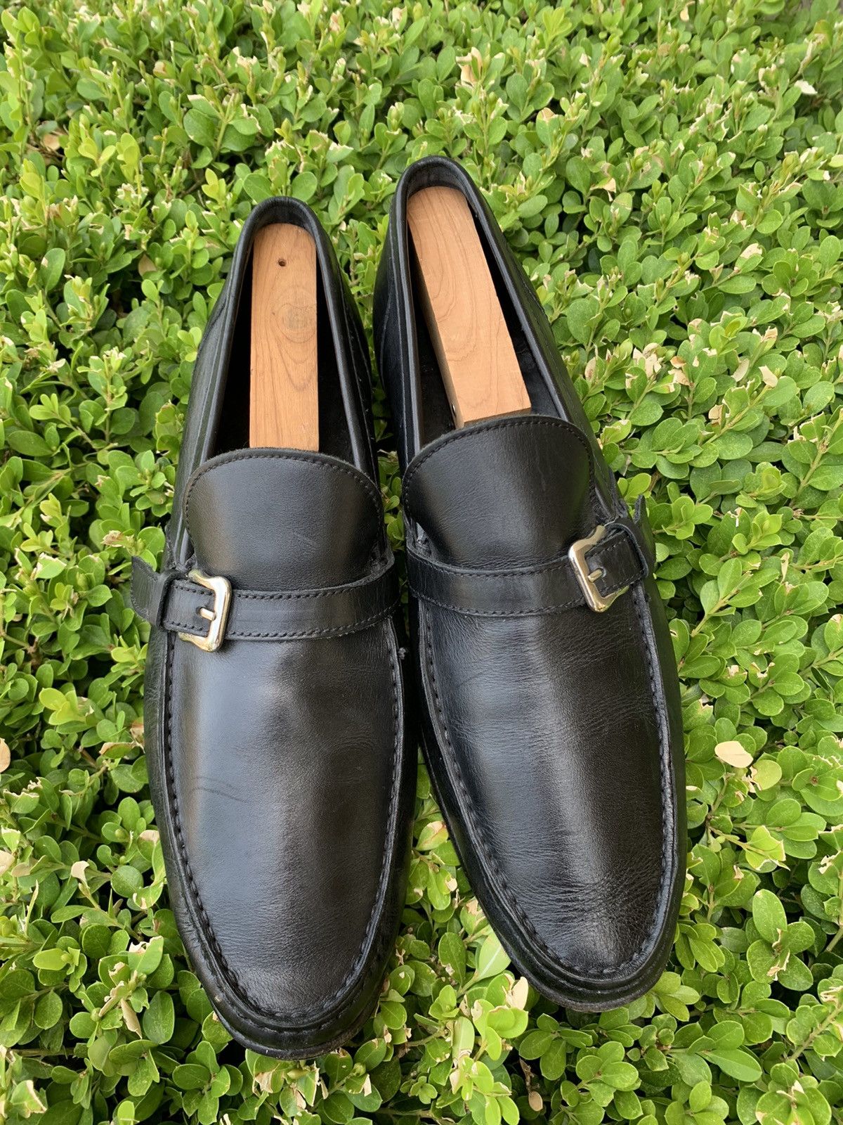A.TESTONI Size 8 Burgundy Black Contrast Trim Suede Slip On Loafers Testoni A. 8 Burgundy Black Contrast Trim Suede Slip On  main image 2