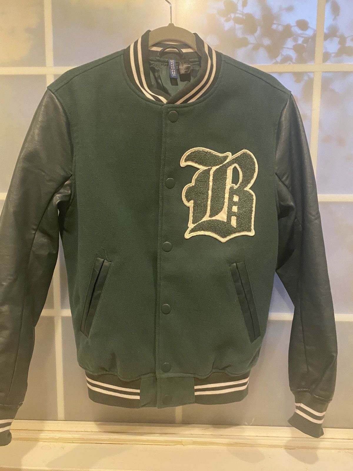 Divided × Streetwear Retro Varsity Jacket Divided Green | Grailed