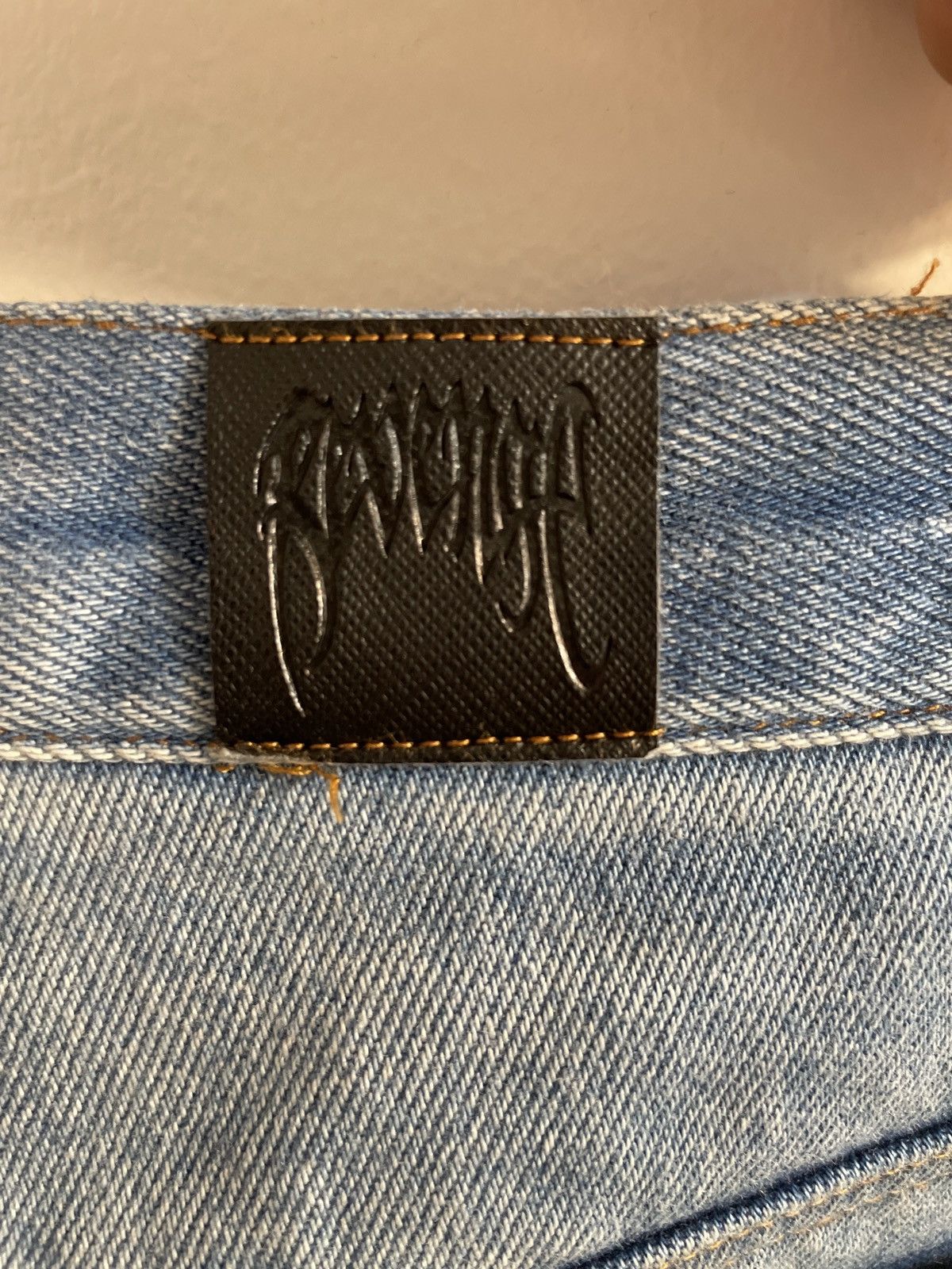 Revenge Revenge Embroidered Light Blue Jeans 👖 Size US 30 / EU 46 - 6 Thumbnail