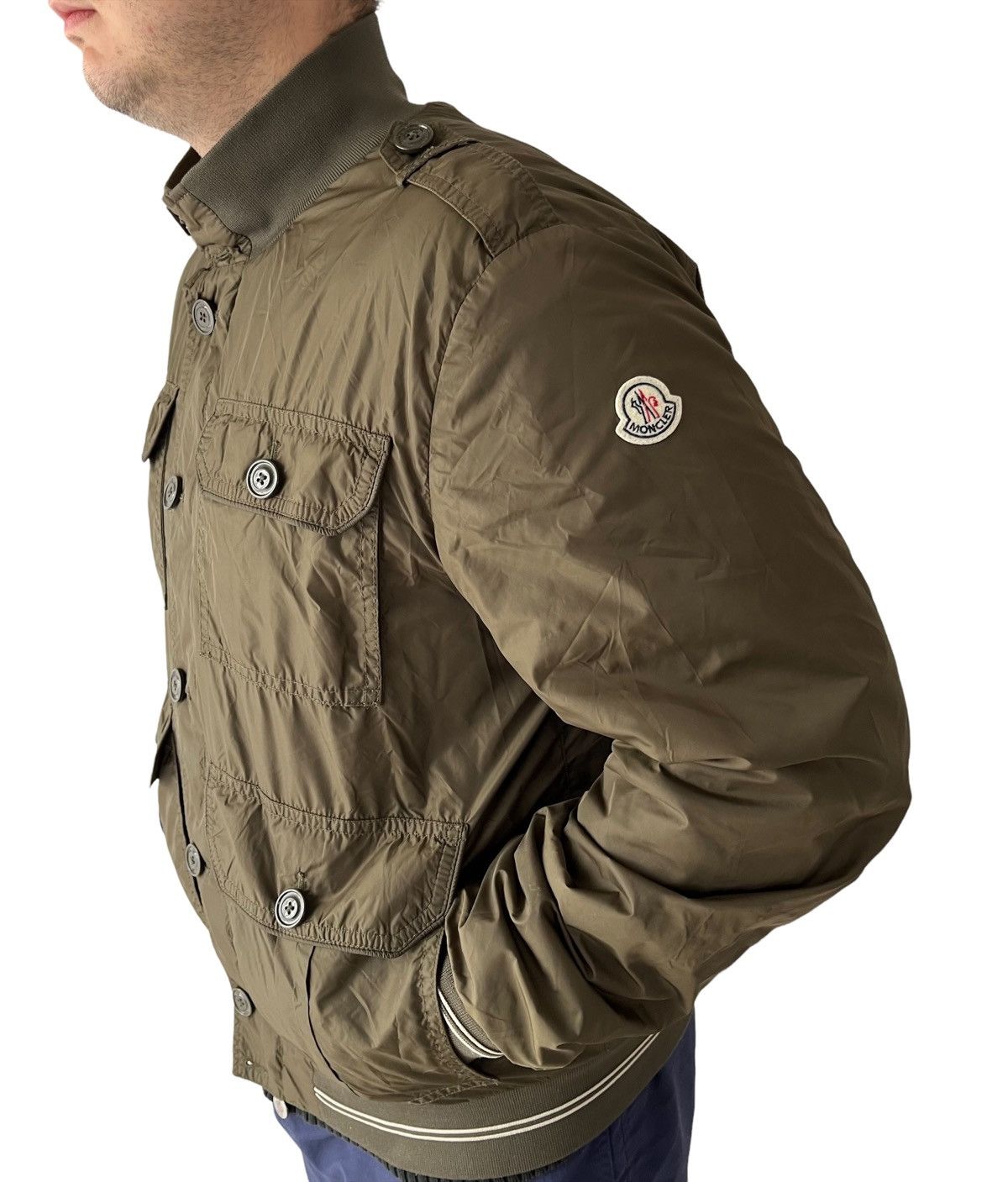 Moncler Moncler DELONIX GIUBBOTTO jacket Olive Green Size (6) XL Size US XL / EU 56 / 4 - 8 Thumbnail
