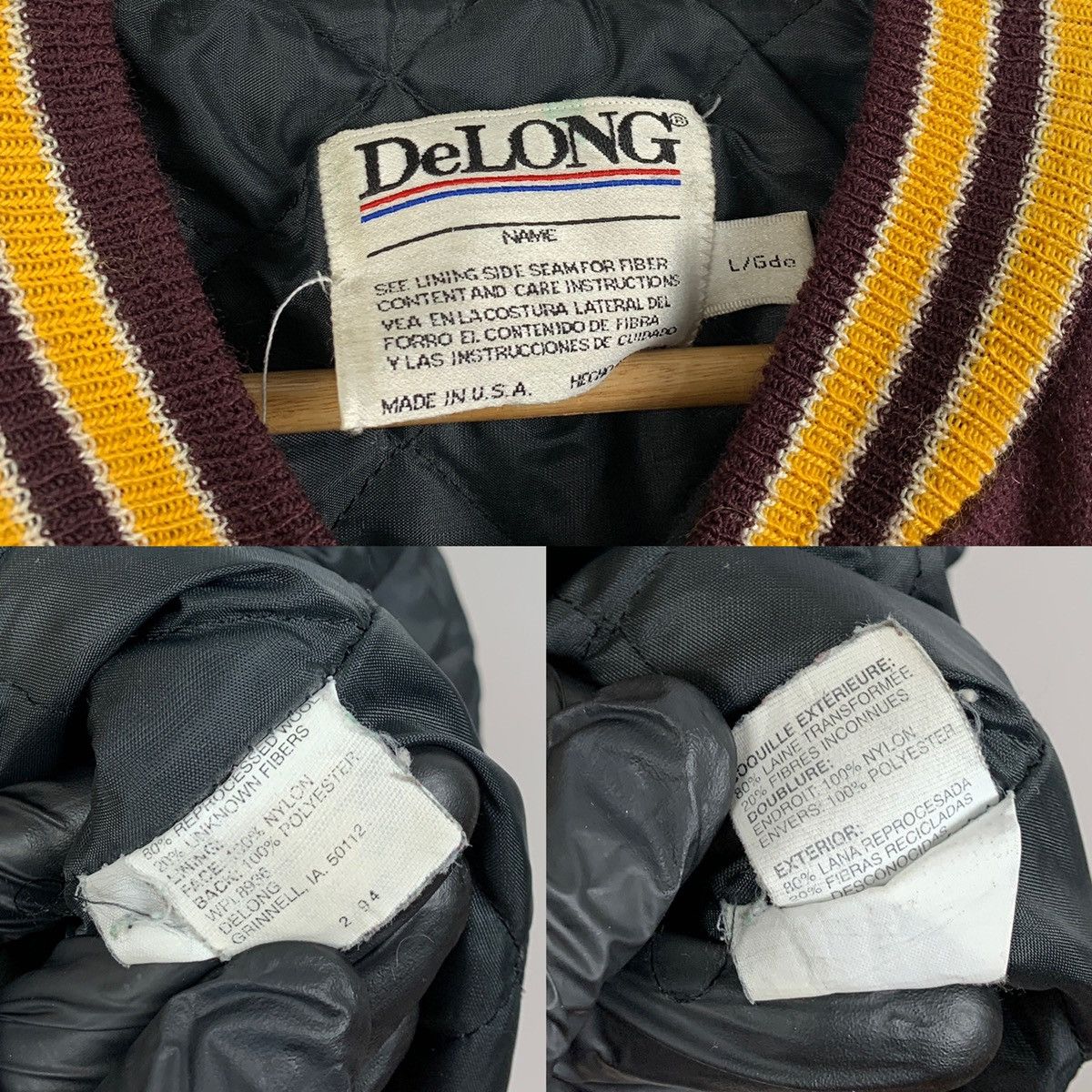 Delong Vintage DeLong Varsity Jacket Made In USA Size US L / EU 52-54 / 3 - 25 Thumbnail