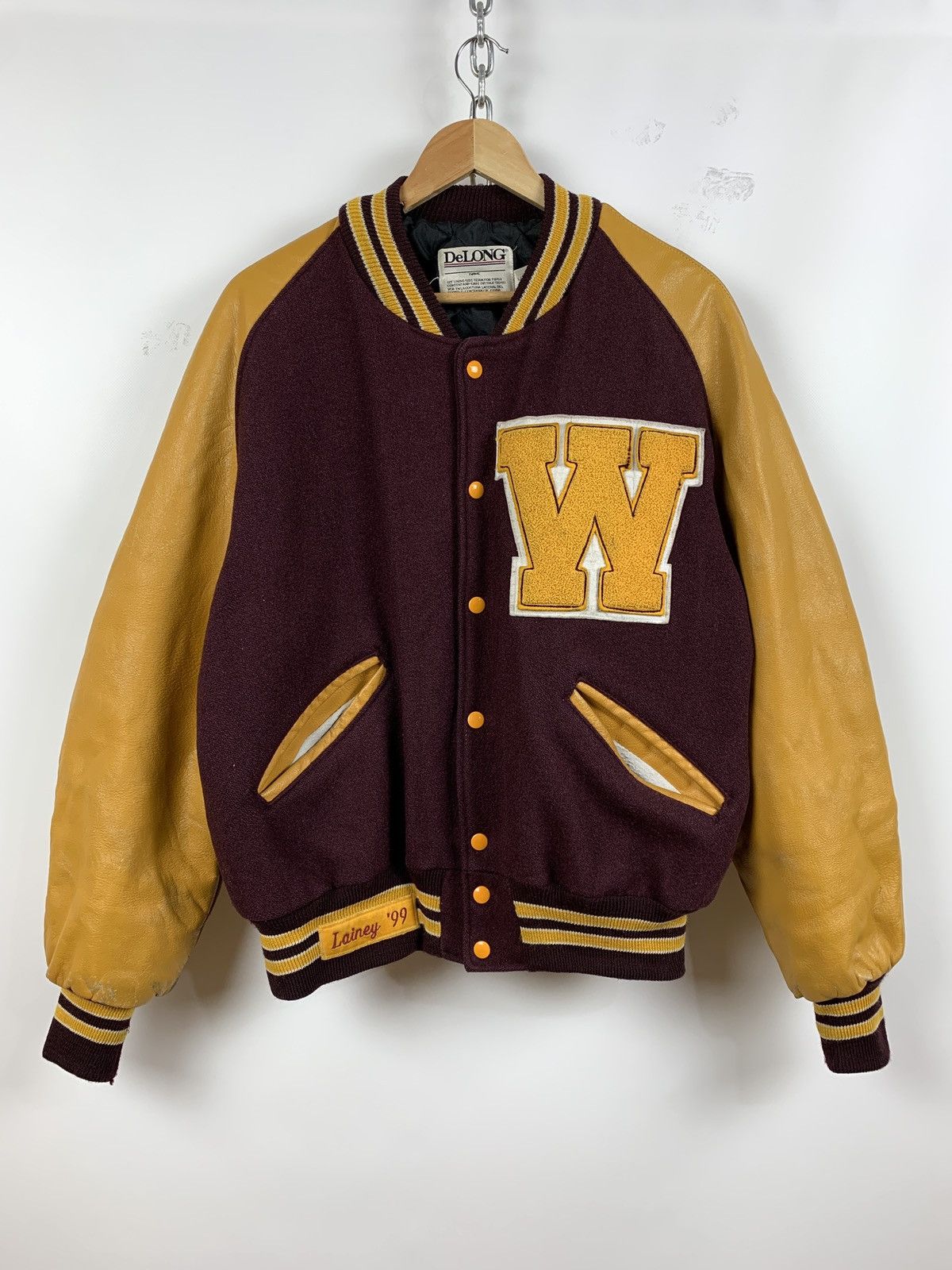 Delong Vintage DeLong Varsity Jacket Made In USA Size US L / EU 52-54 / 3 - 1 Thumbnail