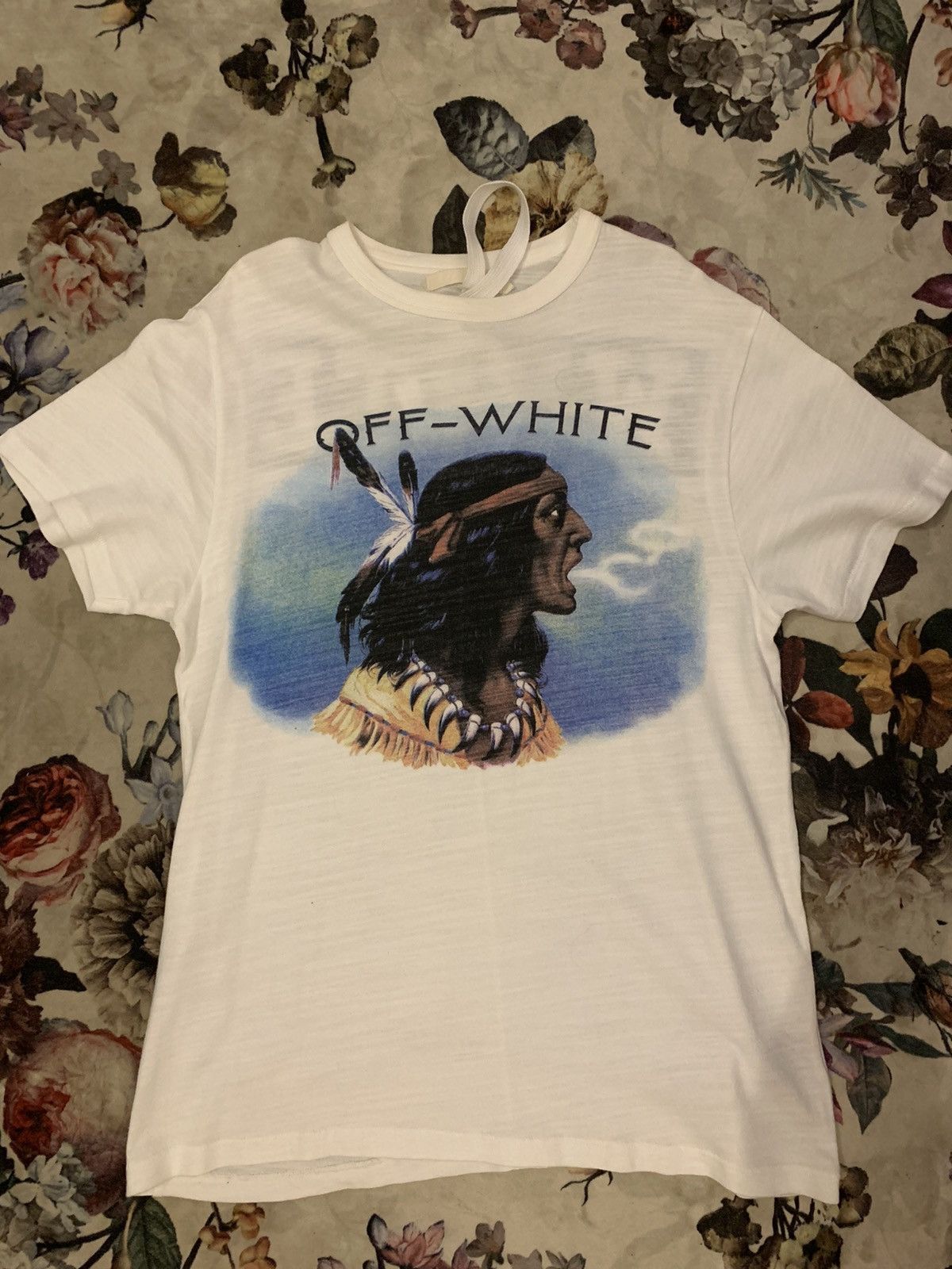 image of Off White Off-White Indian T-Shirt, Men's (Size XS)