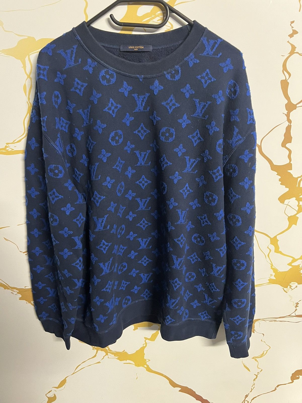 Louis Vuitton Louis Vuitton Monogram Sweater Blue Grailed