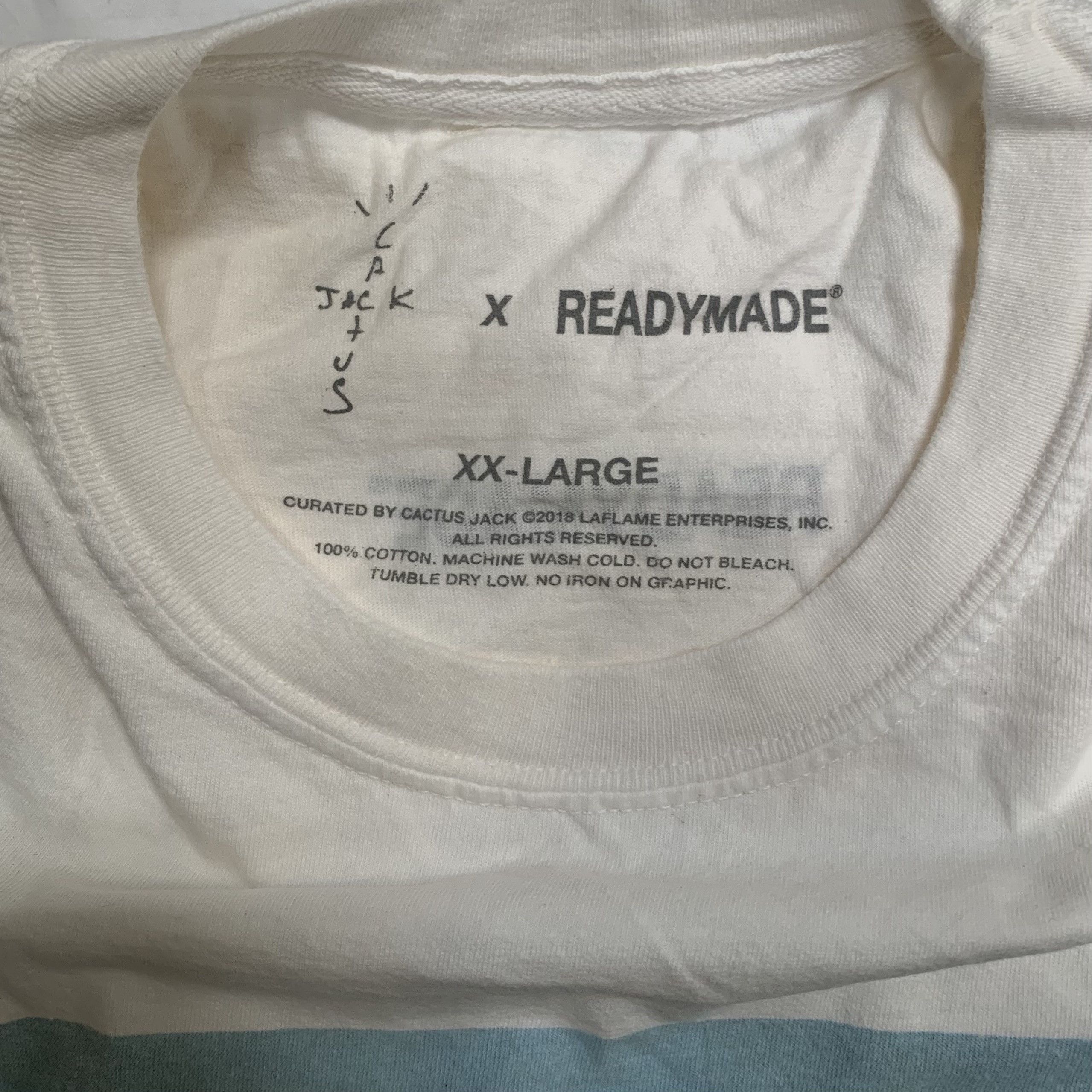 Travis Scott TRAVIS SCOTT CACTUS JACK x Readymade Tee White Size US XXL / EU 58 / 5 - 3 Thumbnail