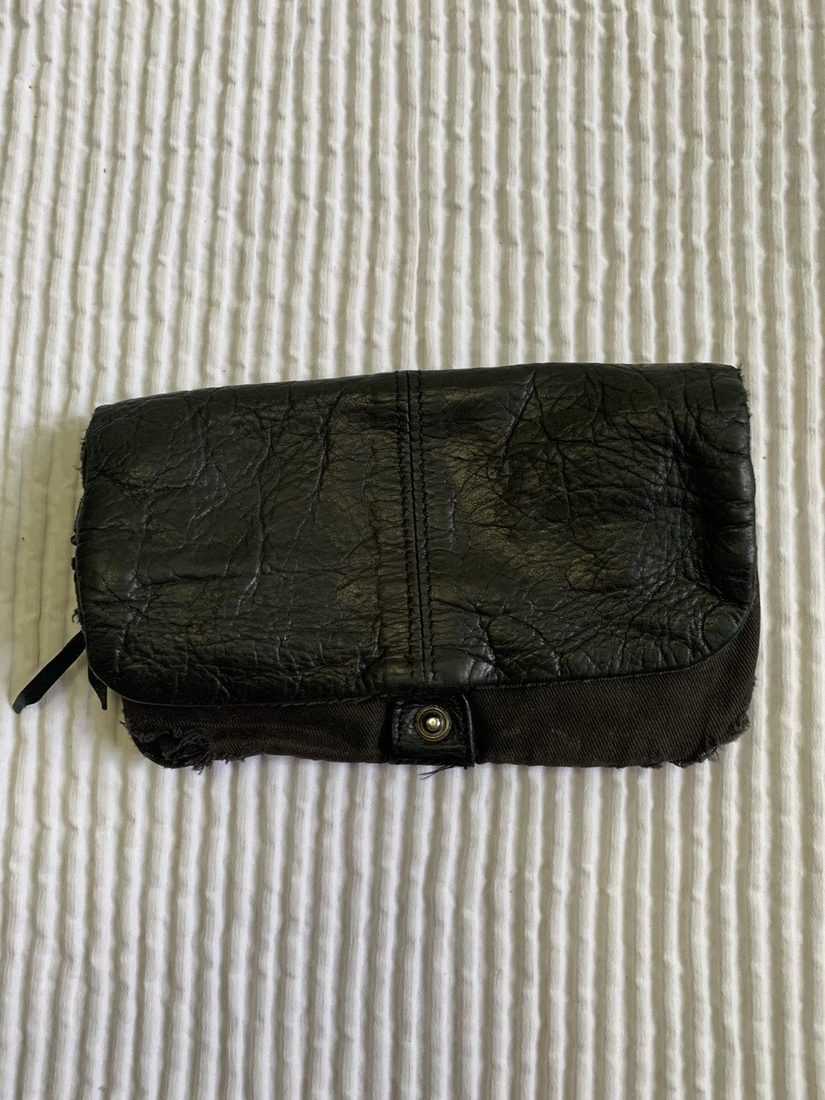 Maison Margiela Black Leather Fold Zip Idk Margiela Wallet Size ONE SIZE - 11 Thumbnail