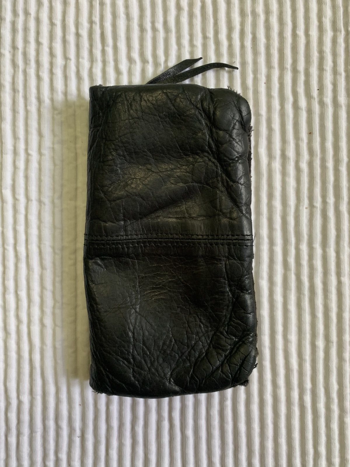 Maison Margiela Black Leather Fold Zip Idk Margiela Wallet Size ONE SIZE - 14 Thumbnail