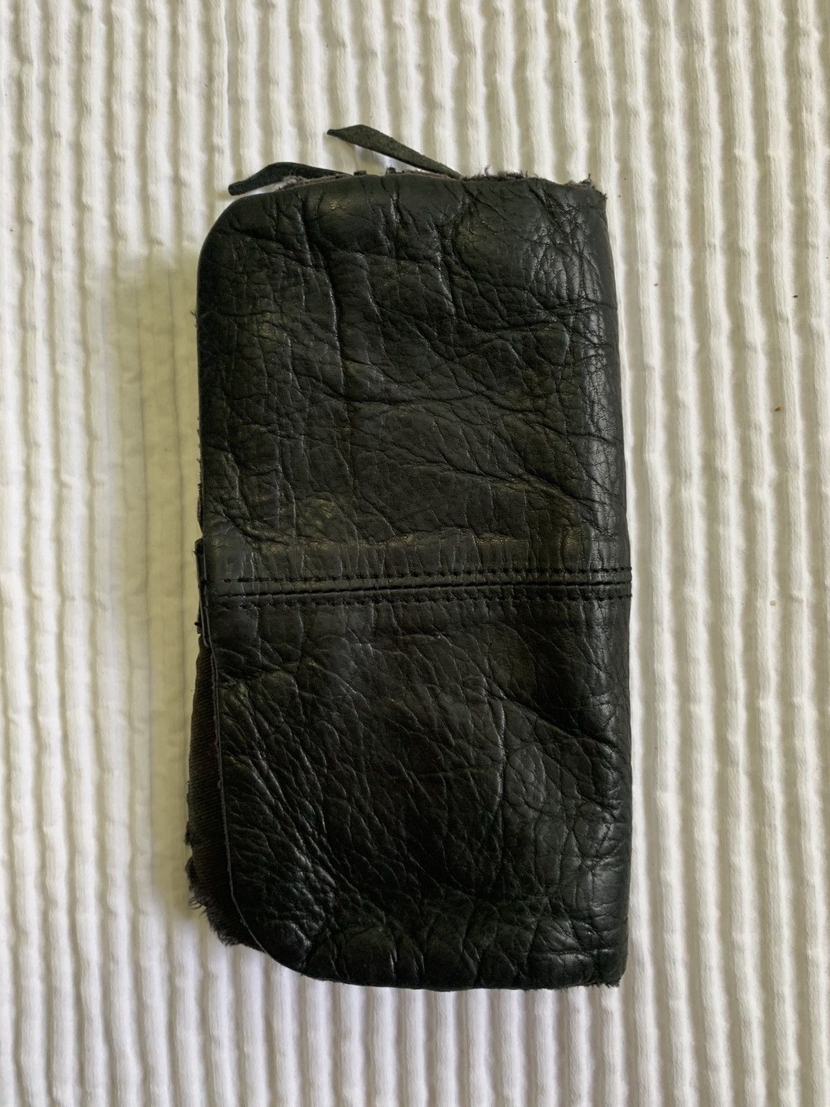 Maison Margiela Black Leather Fold Zip Idk Margiela Wallet Size ONE SIZE - 2 Thumbnail