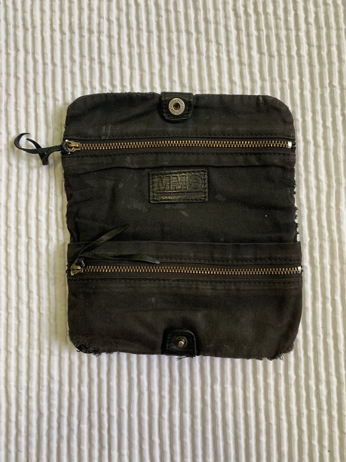 Maison Margiela Black Leather Fold Zip Idk Margiela Wallet Size ONE SIZE - 1 Thumbnail