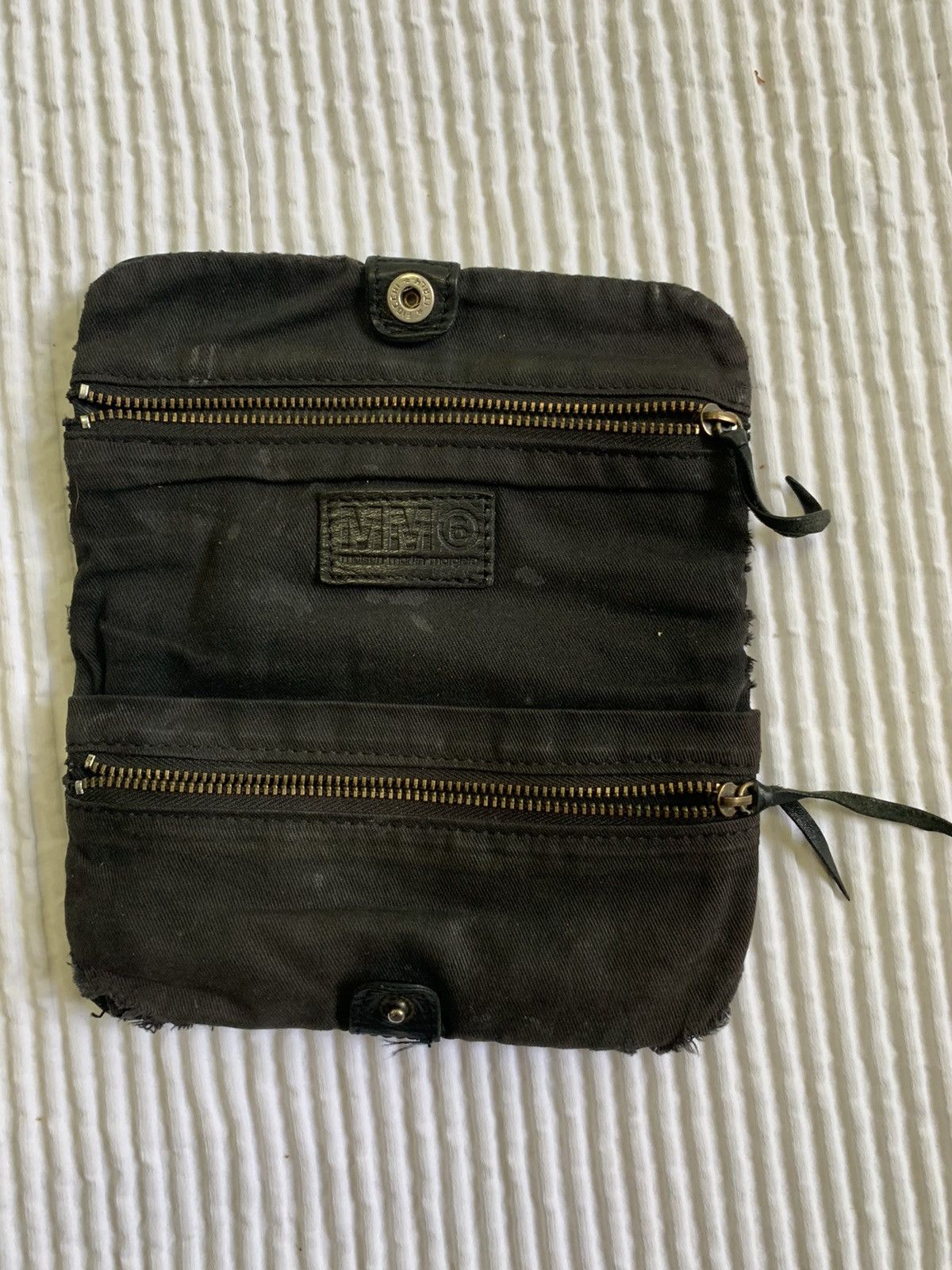 Maison Margiela Black Leather Fold Zip Idk Margiela Wallet Size ONE SIZE - 8 Thumbnail