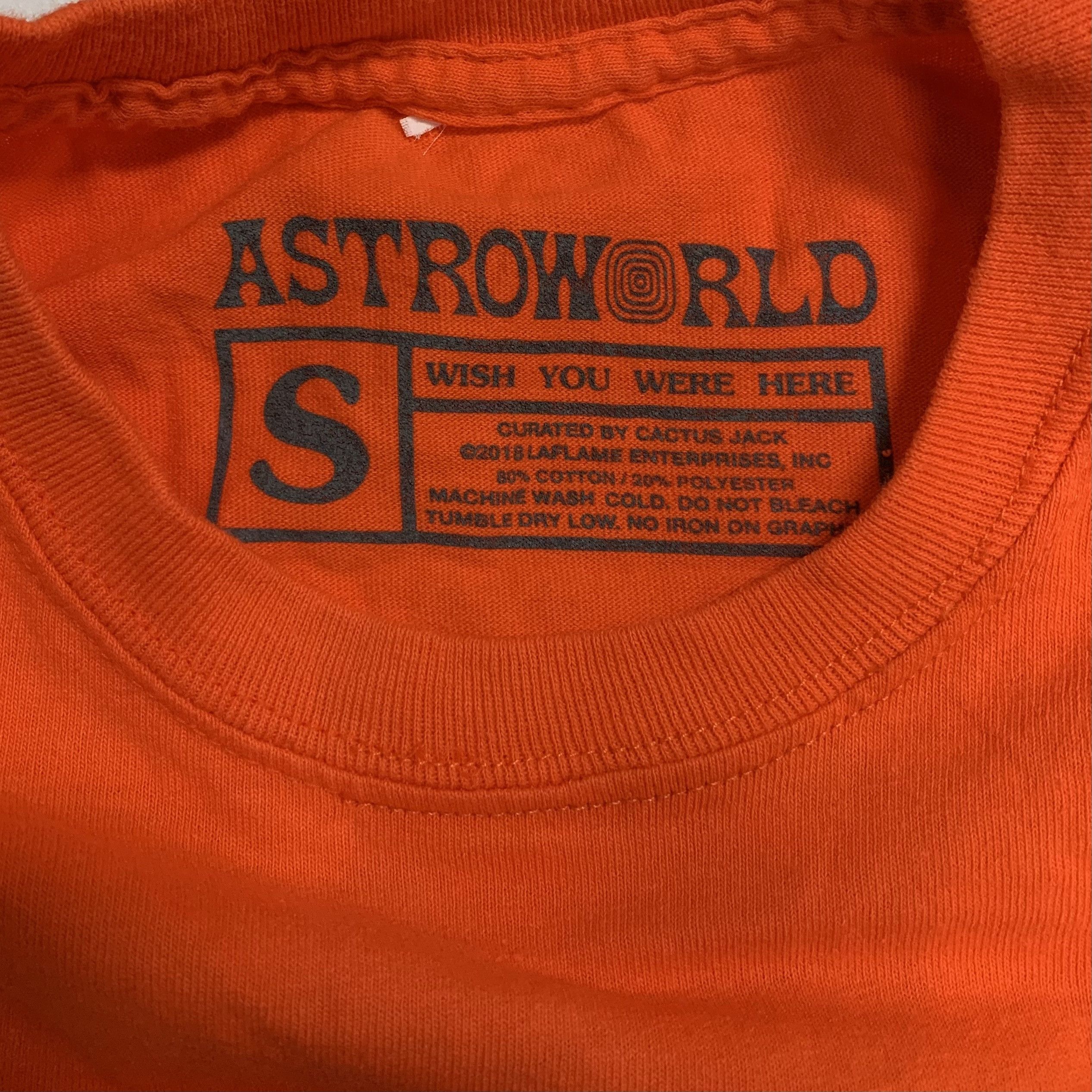 TRAVIS SCOTT Astroworld Houston Exclusive T-Shirt Orange
