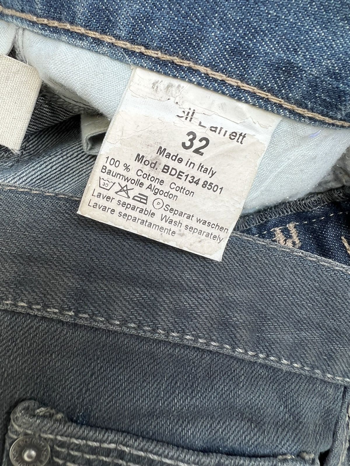 Neil Barrett Vintage Neil Barret Italy Waxed Denim Jeans Size US 32 / EU 48 - 21 Thumbnail