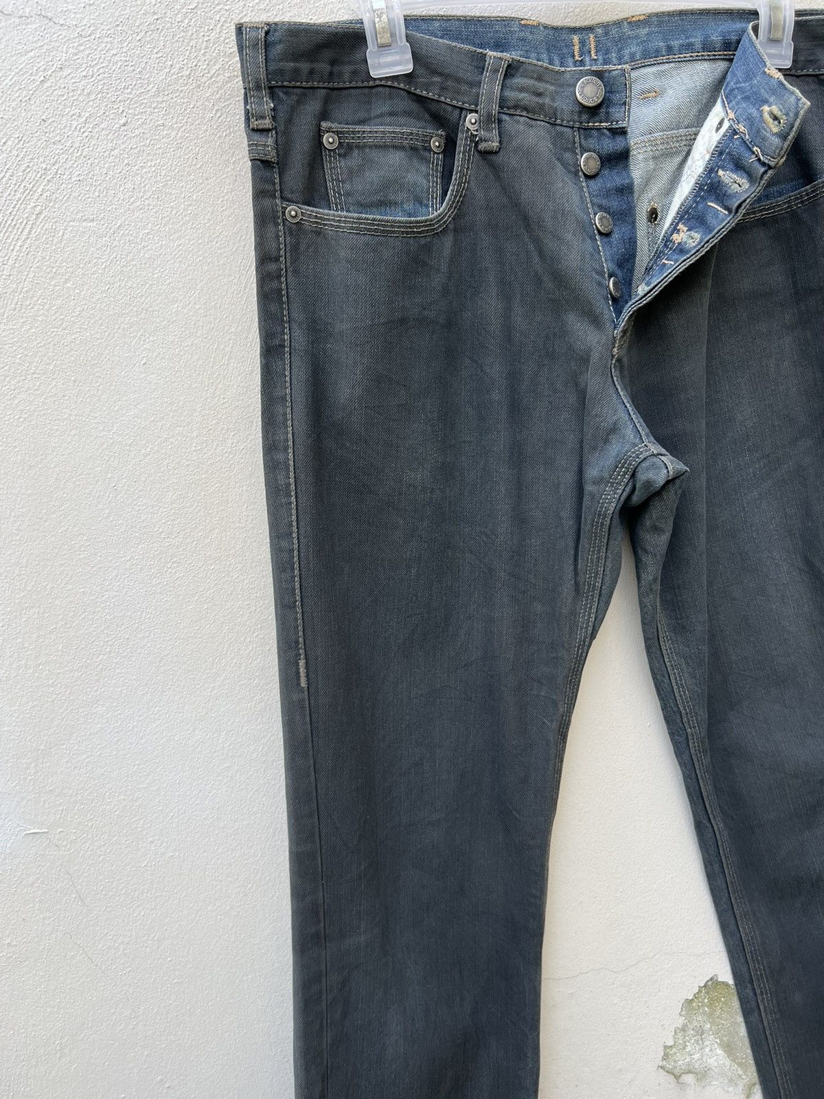 Neil Barrett Vintage Neil Barret Italy Waxed Denim Jeans Size US 32 / EU 48 - 6 Thumbnail