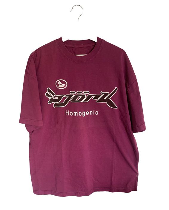 T-shirt Neuf Bjork Homogenic (1997) Couleur Bordeaux - Réédition, Tailles S à 5XL, Coton