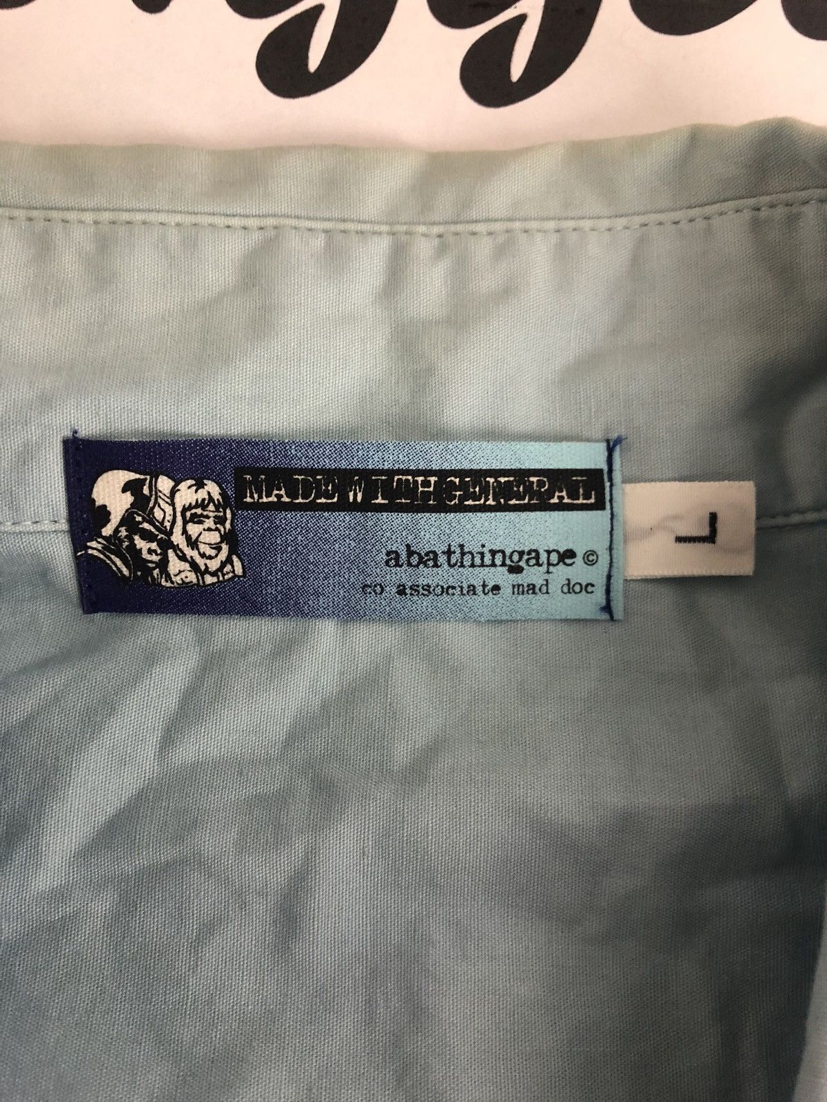 Bape Bape bathing ape Gradient blue button shirt 2000 Size US L / EU 52-54 / 3 - 5 Thumbnail