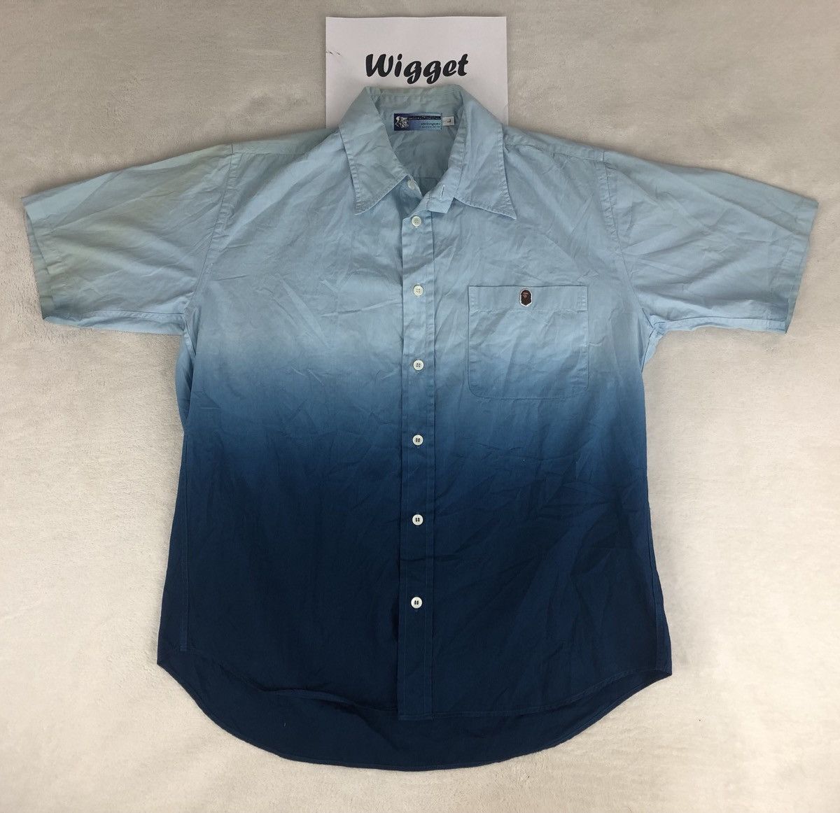 Bape Bape bathing ape Gradient blue button shirt 2000 Size US L / EU 52-54 / 3 - 1 Thumbnail