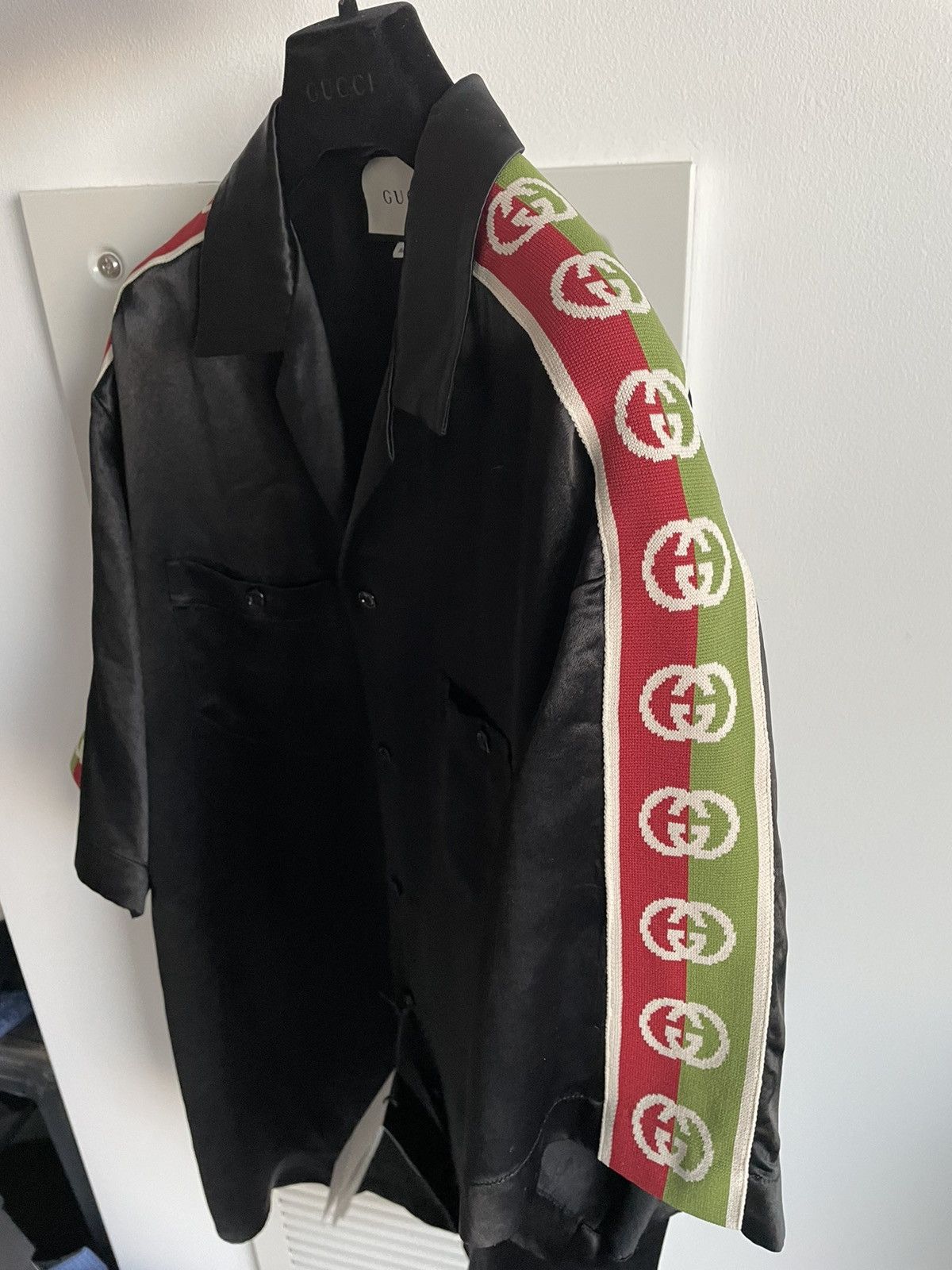 Gucci Limited Edition Rare Runway GG Logo Japanese Acetate Shirt Size US L / EU 52-54 / 3 - 5 Thumbnail