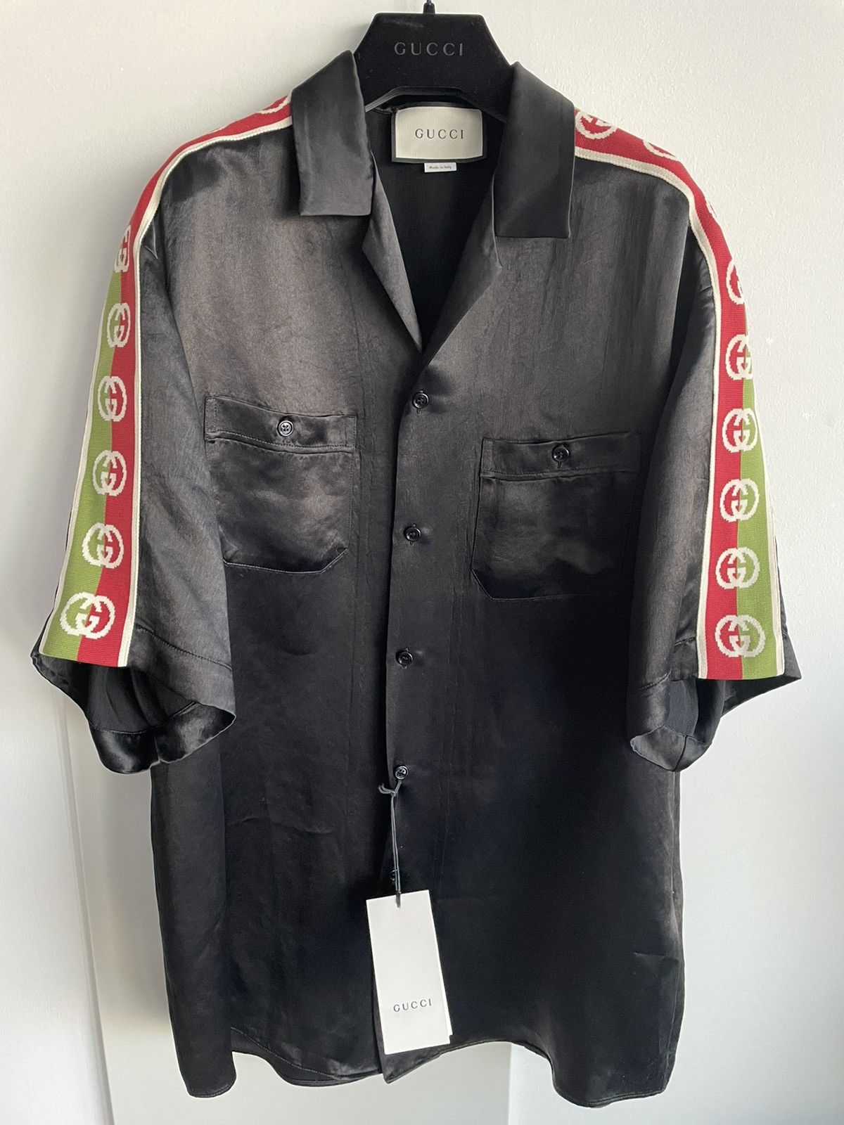 Gucci Limited Edition Rare Runway GG Logo Japanese Acetate Shirt Size US L / EU 52-54 / 3 - 23 Thumbnail