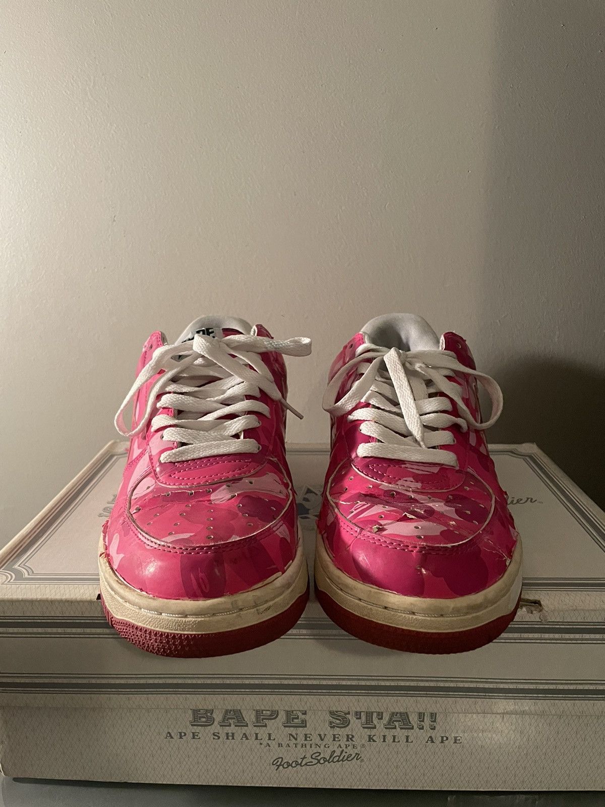 Bape Bape Pink camo bapesta Size US 10.5 / EU 43-44 - 4 Thumbnail
