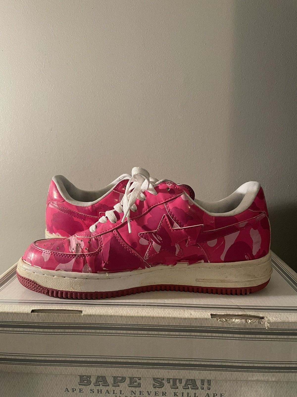 Bape Bape Pink camo bapesta Size US 10.5 / EU 43-44 - 2 Thumbnail