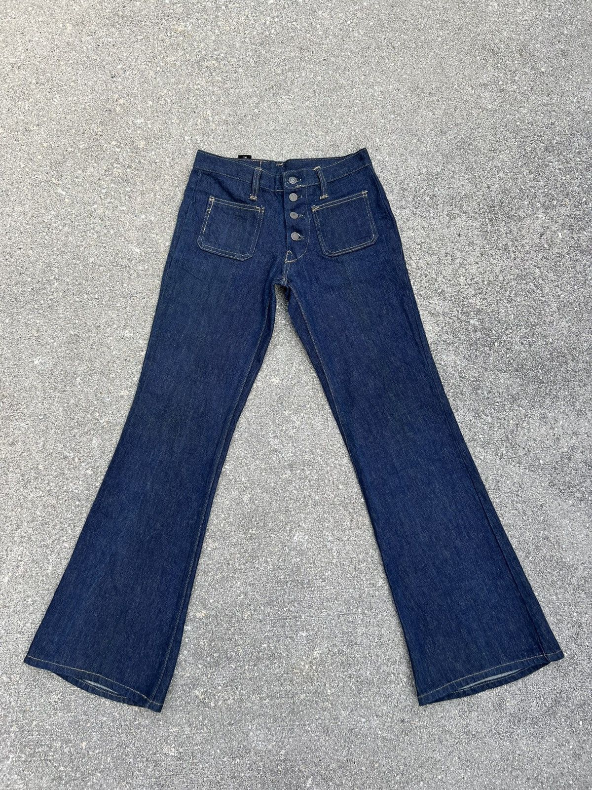 Vintage Vintage 70s Halley-X Denim Super Flare Jeans Size US 28 / EU 44 - 1 Thumbnail