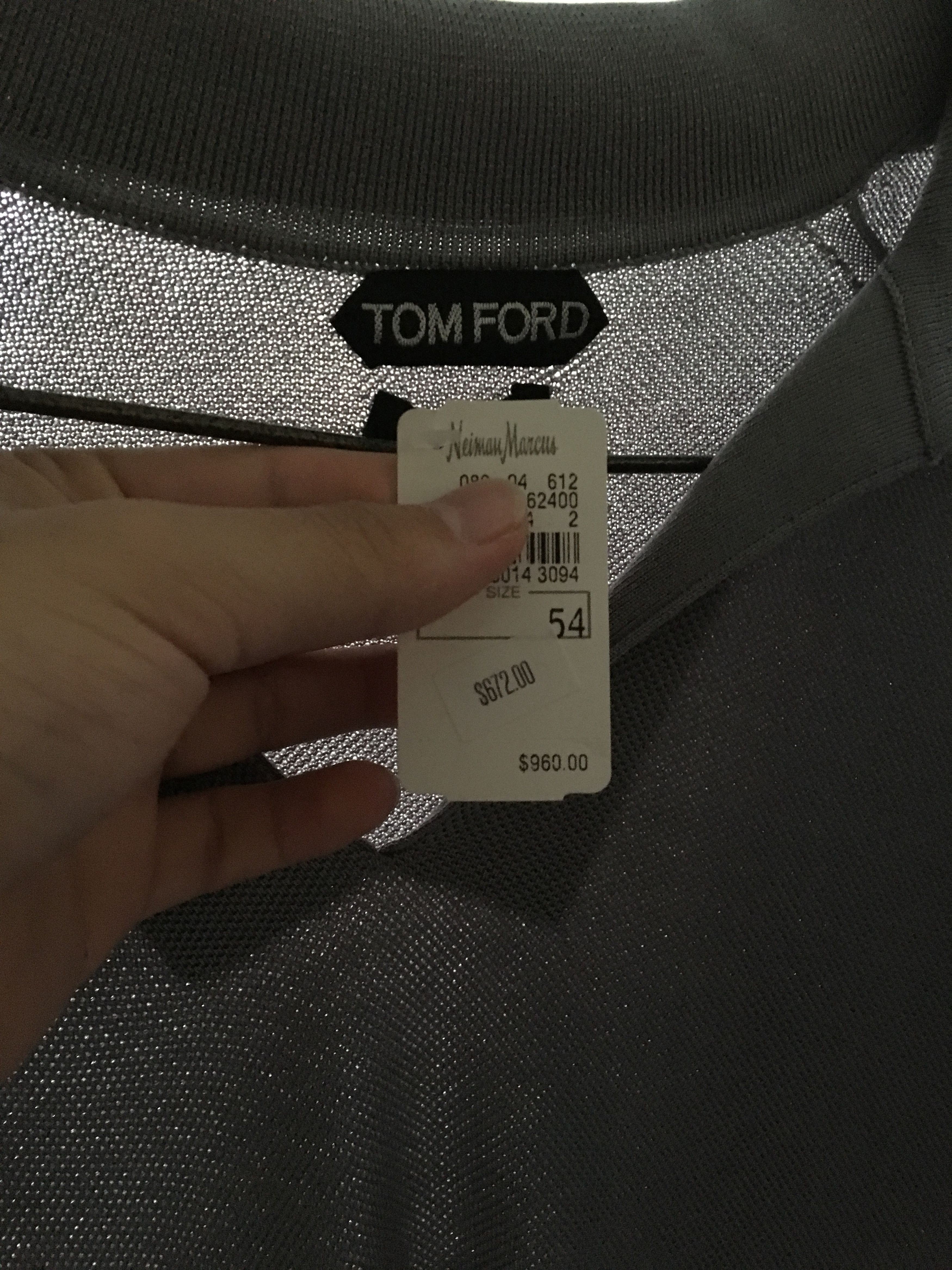 Tom Ford Tom Ford V- Neck Polo- Grey Size US L / EU 52-54 / 3 - 4 Preview