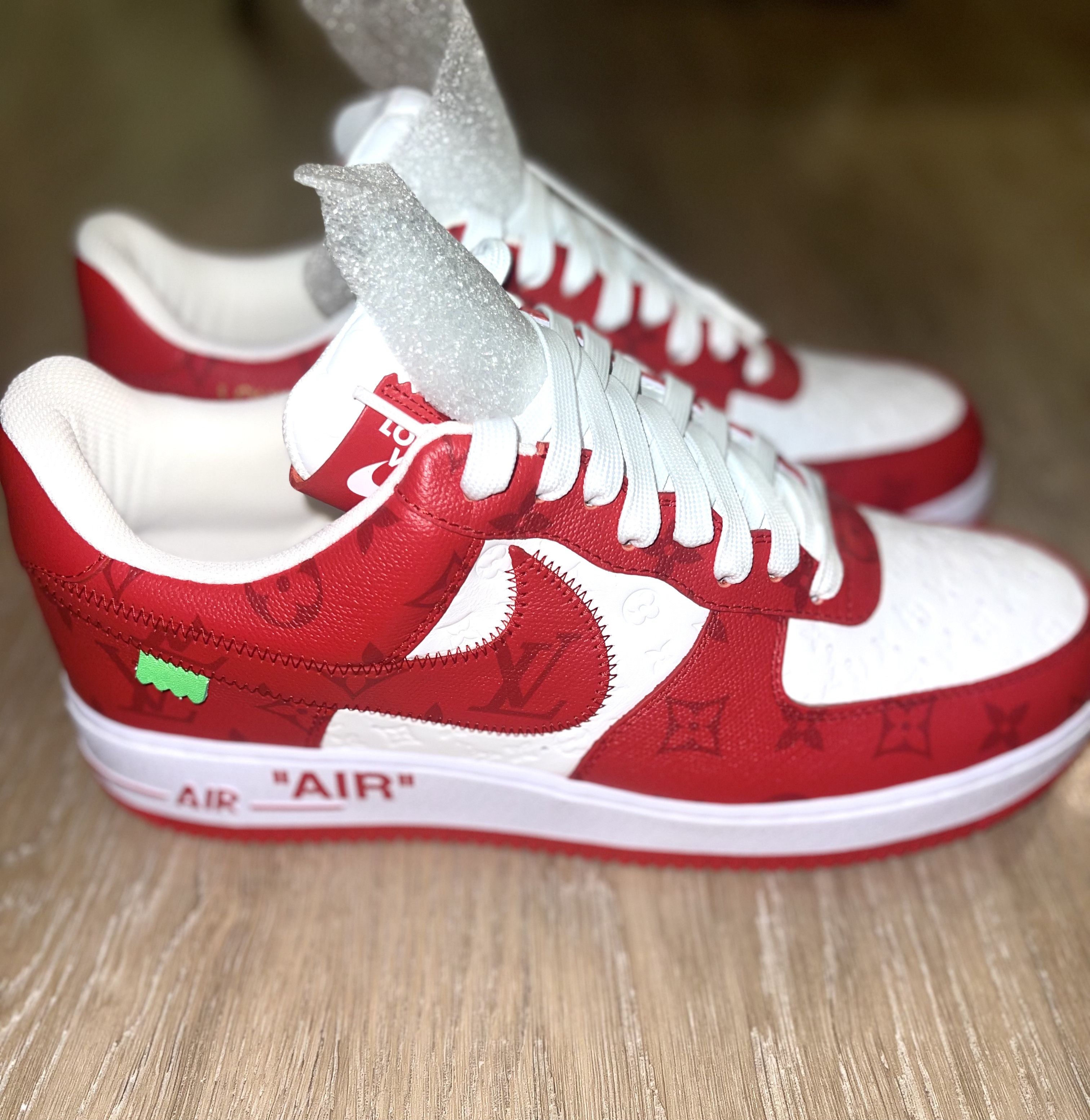 Louis Vuitton x Nike Air Force 1 Chrome Toe | Size 9.5