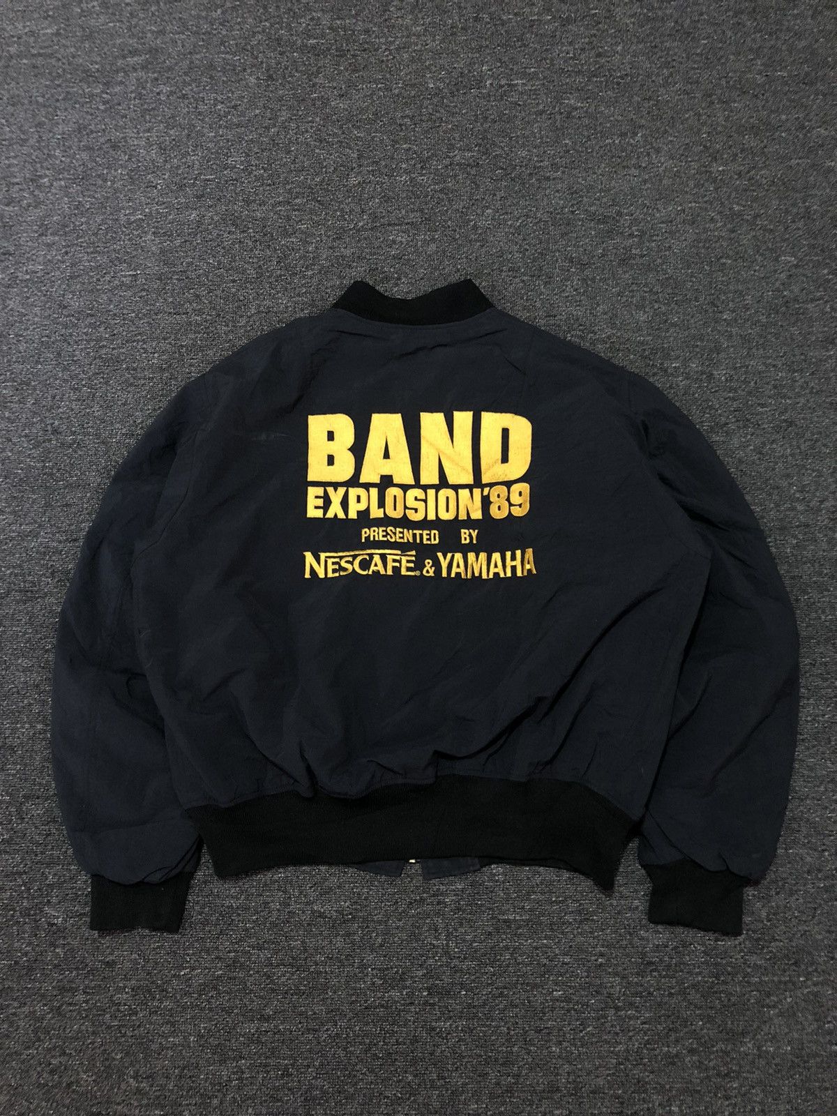 Vintage × Yamaha Nescafe x Yamaha- 1989 Band Explosion- Bomber Jacket ...