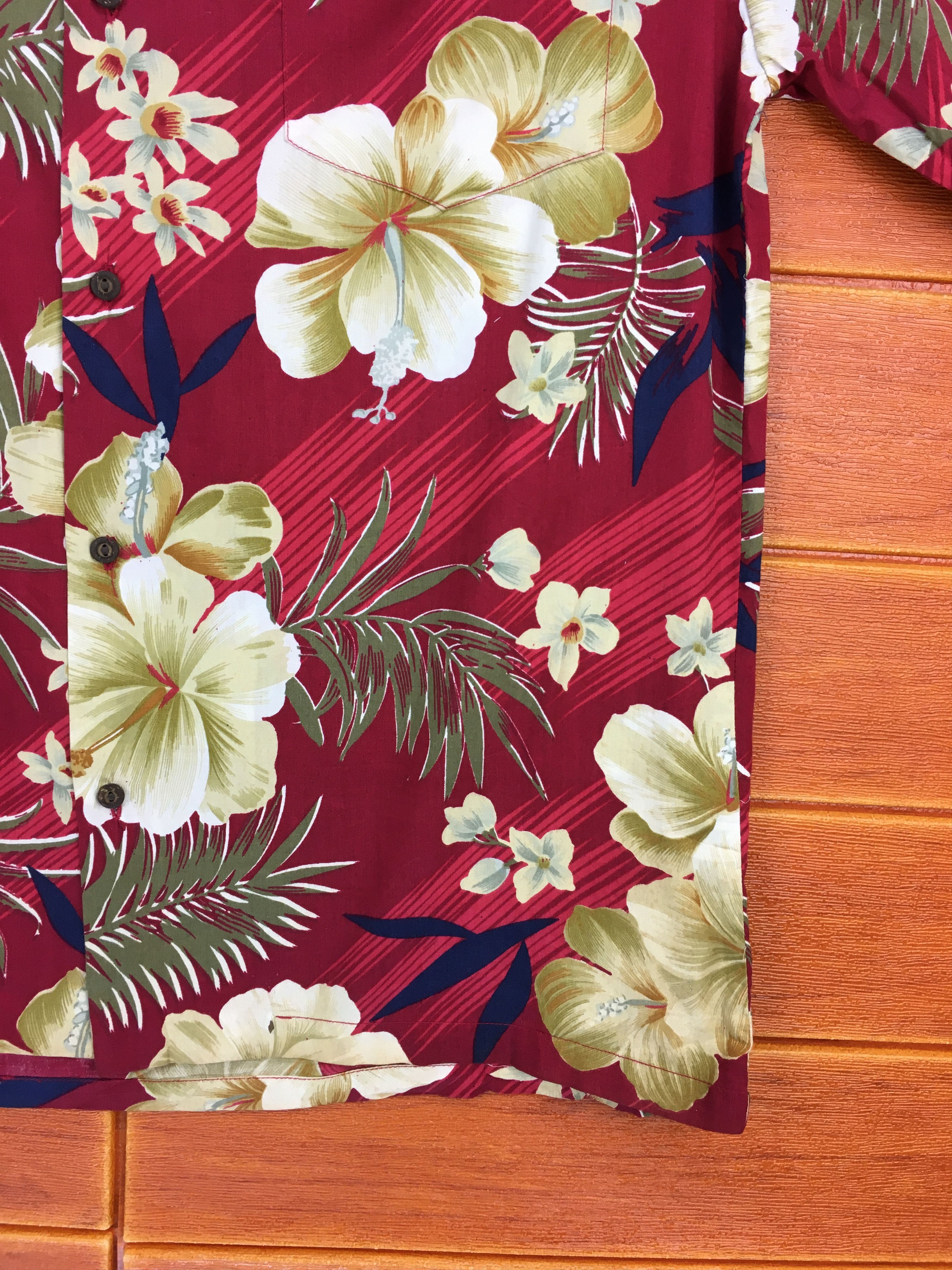 Vintage Vintage ALL FASHION HAWAII Big Hibiscus Hawaiian Shirt Size US M / EU 48-50 / 2 - 4 Thumbnail