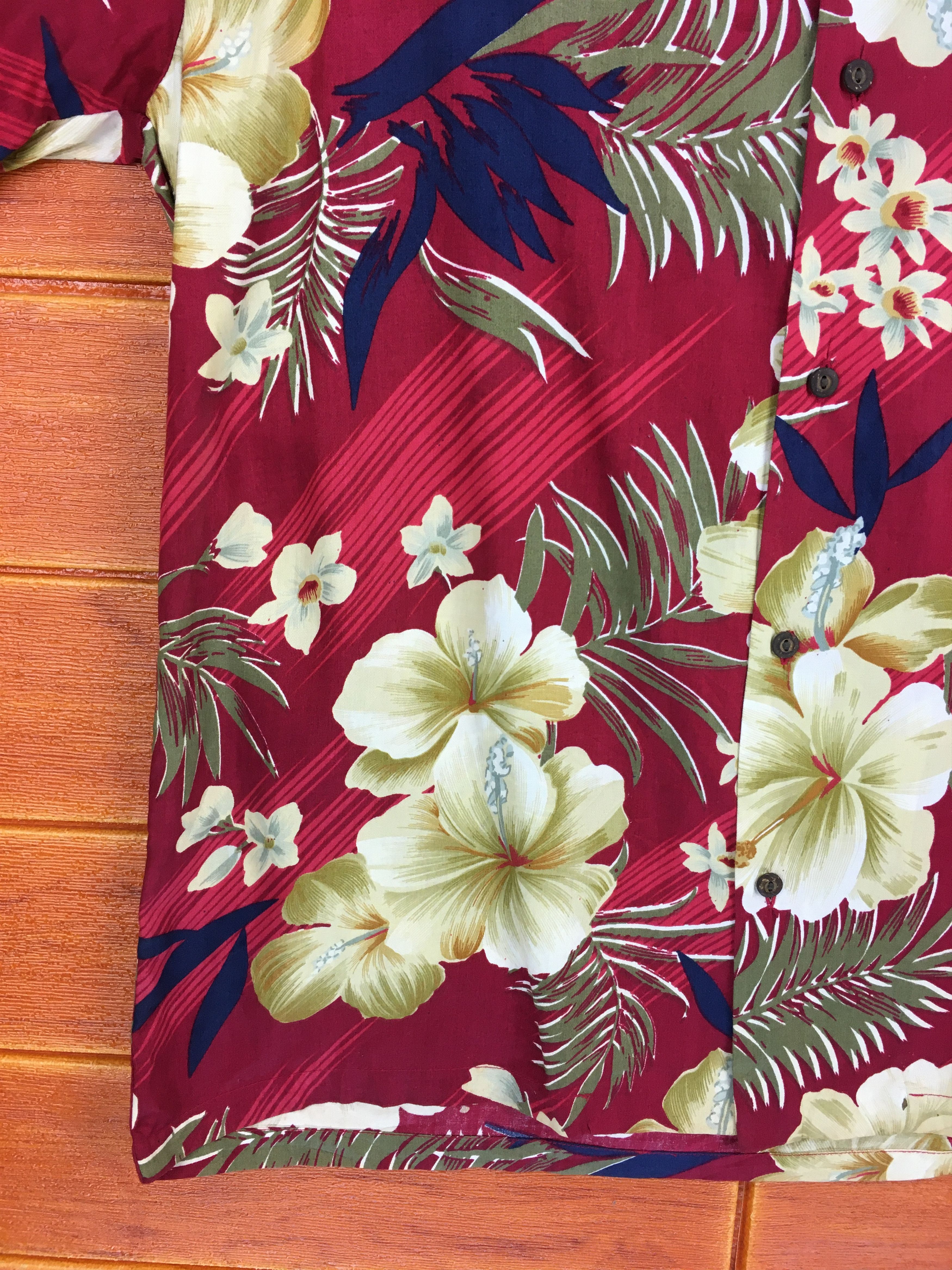 Vintage Vintage ALL FASHION HAWAII Big Hibiscus Hawaiian Shirt Size US M / EU 48-50 / 2 - 3 Thumbnail