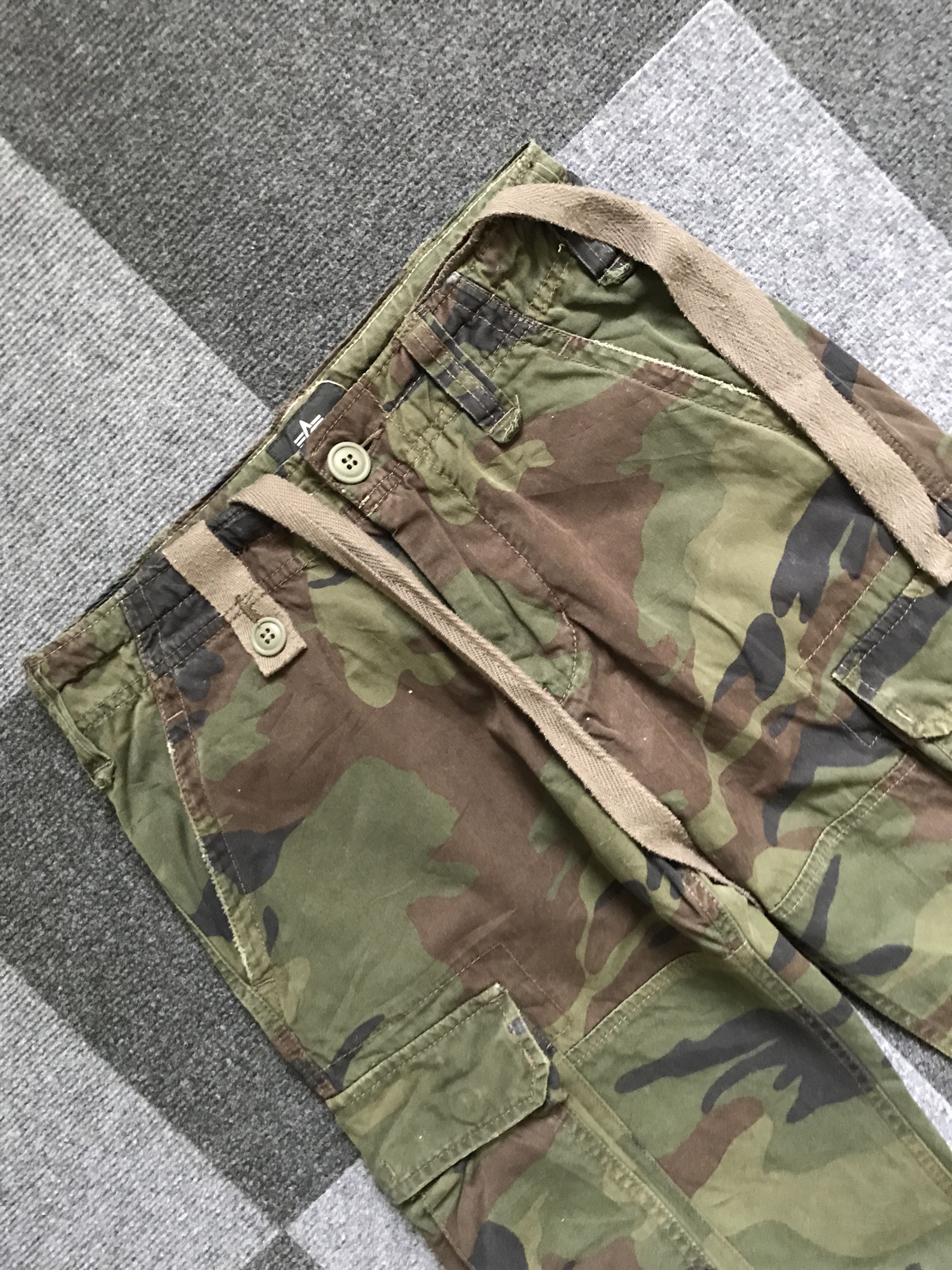 Alpha Industries CP117 ALPHA IND. Military Camo Cargo Pant Size US 27 - 5 Thumbnail