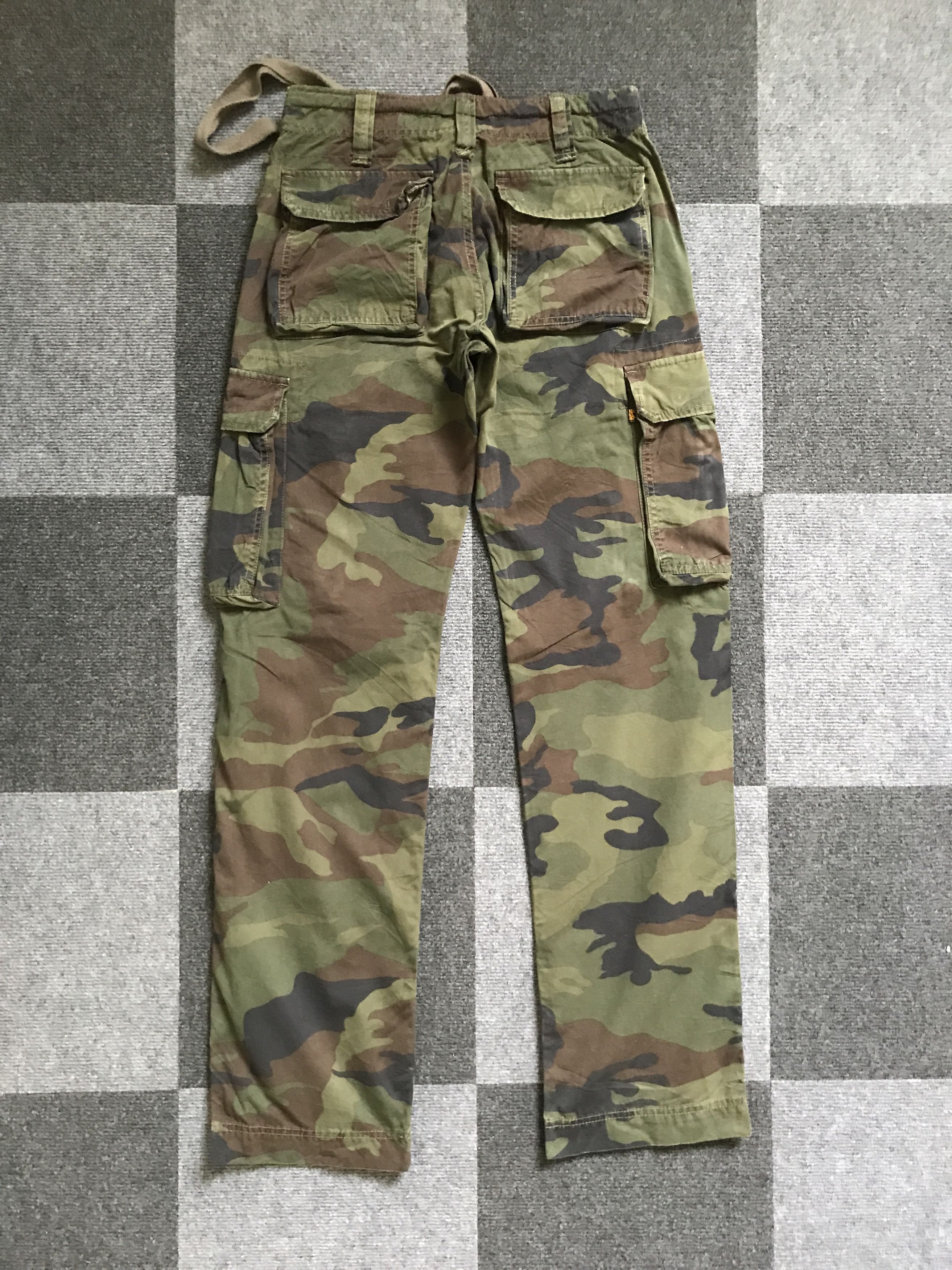 Alpha Industries CP117 ALPHA IND. Military Camo Cargo Pant Size US 27 - 4 Thumbnail