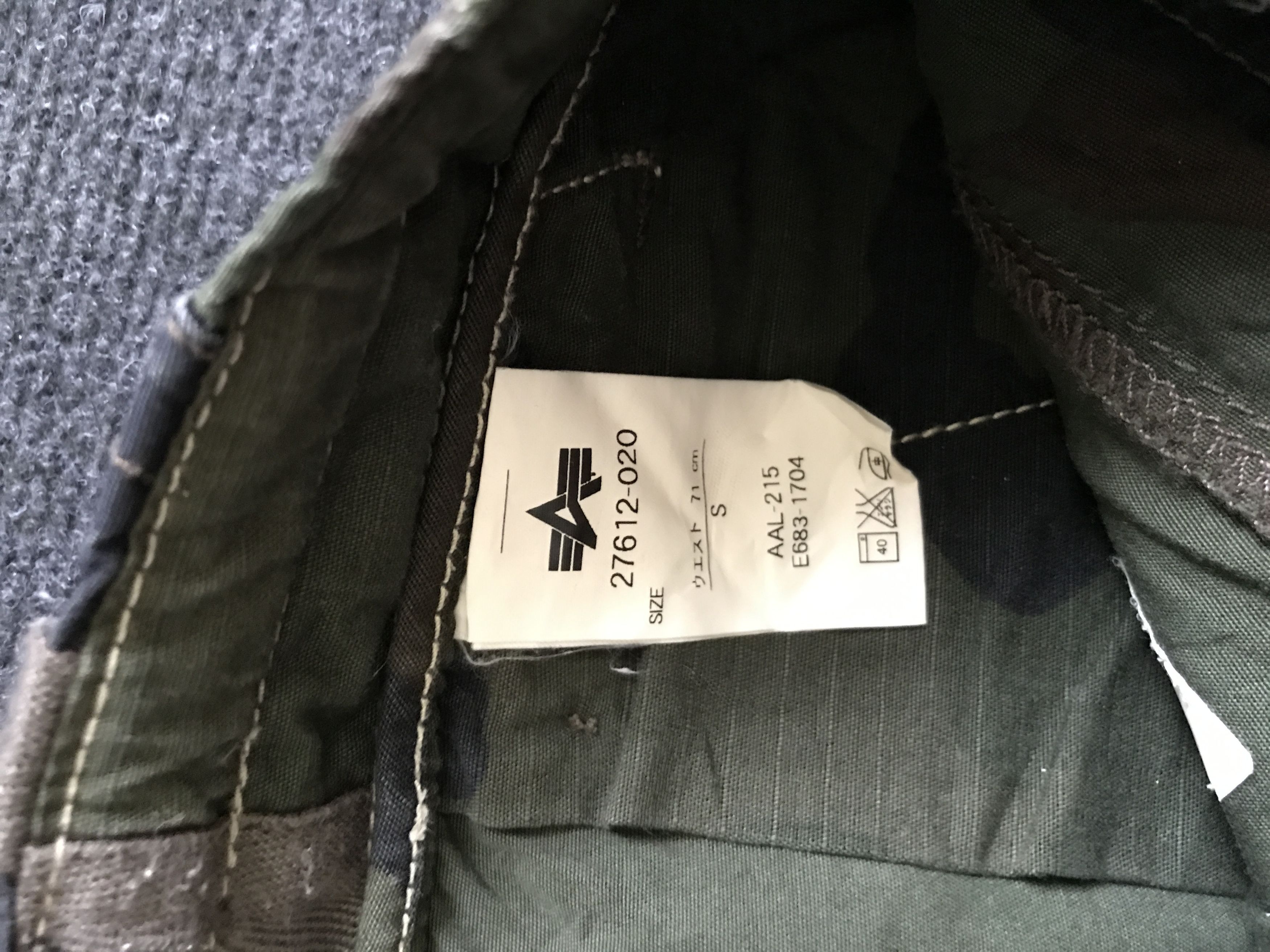 Alpha Industries CP117 ALPHA IND. Military Camo Cargo Pant Size US 27 - 14 Thumbnail