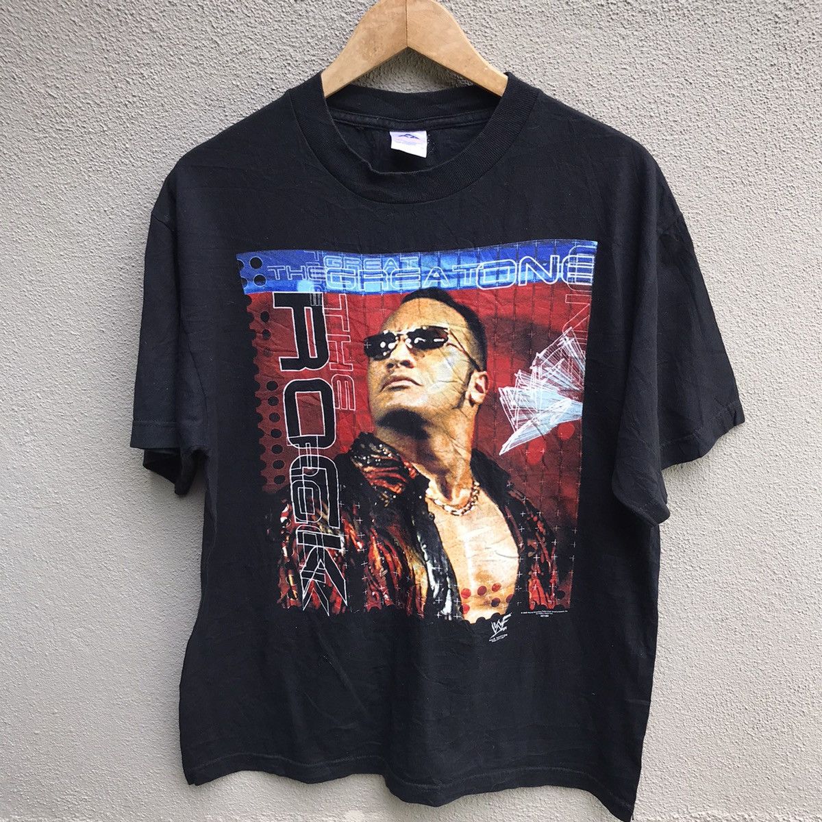 WWF Vintage 90s THE ROCK wwf tee wrestling Size US L / EU 52-54 / 3 - 2 Thumbnail
