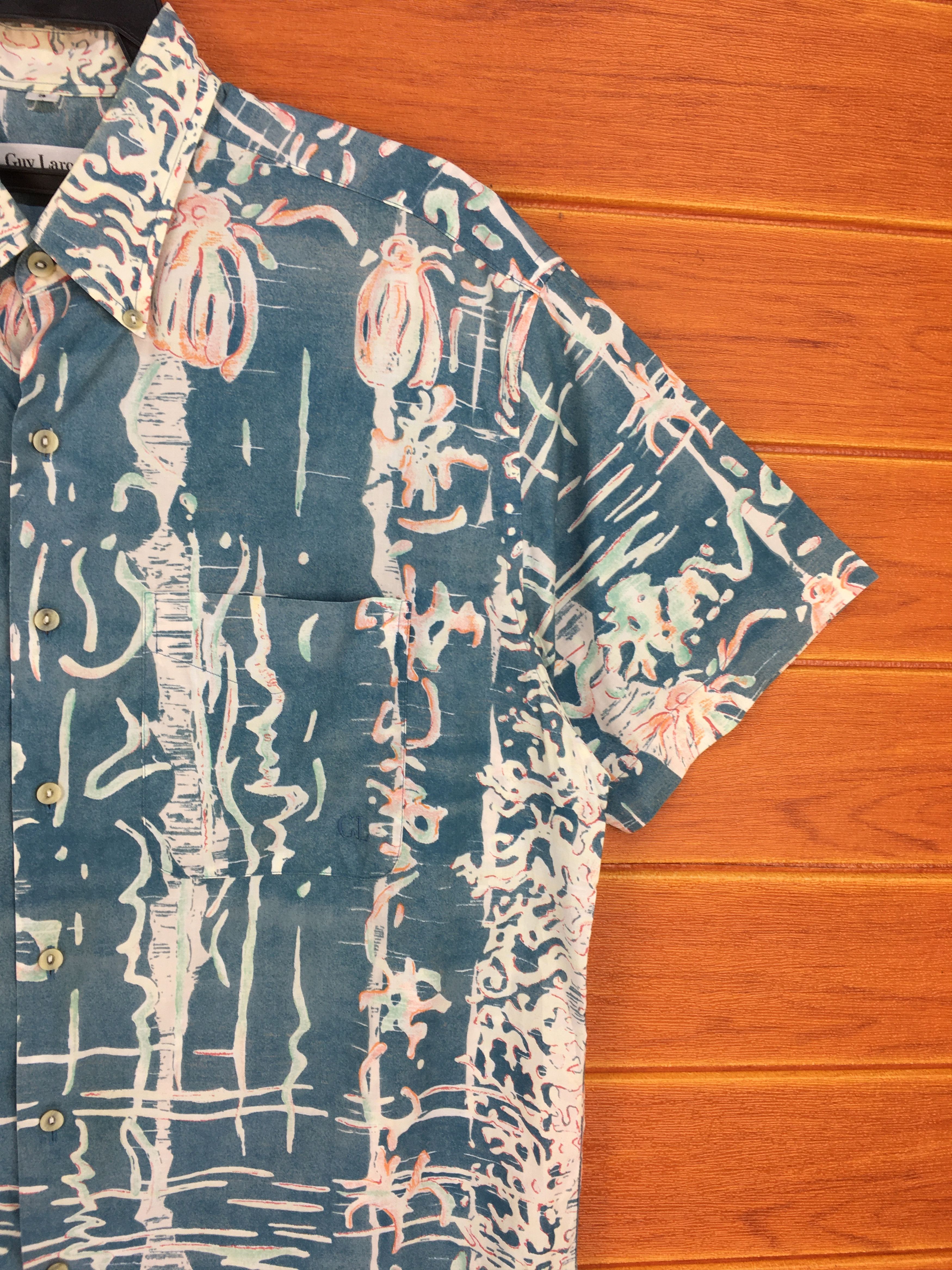 Guy Laroche Vintage GUY LAROCHE Abstract psychedelic Hawaiian Shirt Size US L / EU 52-54 / 3 - 5 Thumbnail