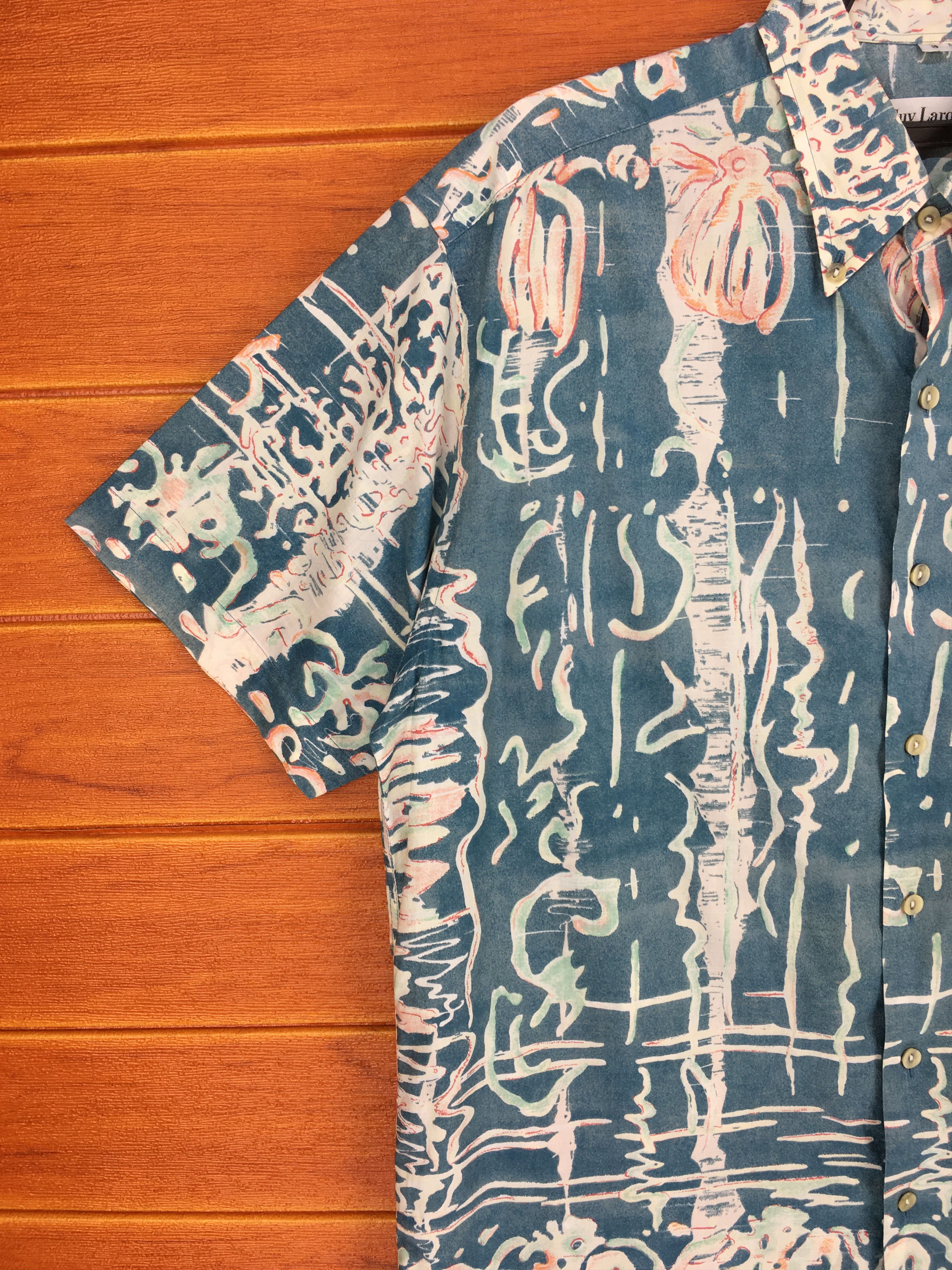 Guy Laroche Vintage GUY LAROCHE Abstract psychedelic Hawaiian Shirt Size US L / EU 52-54 / 3 - 2 Thumbnail