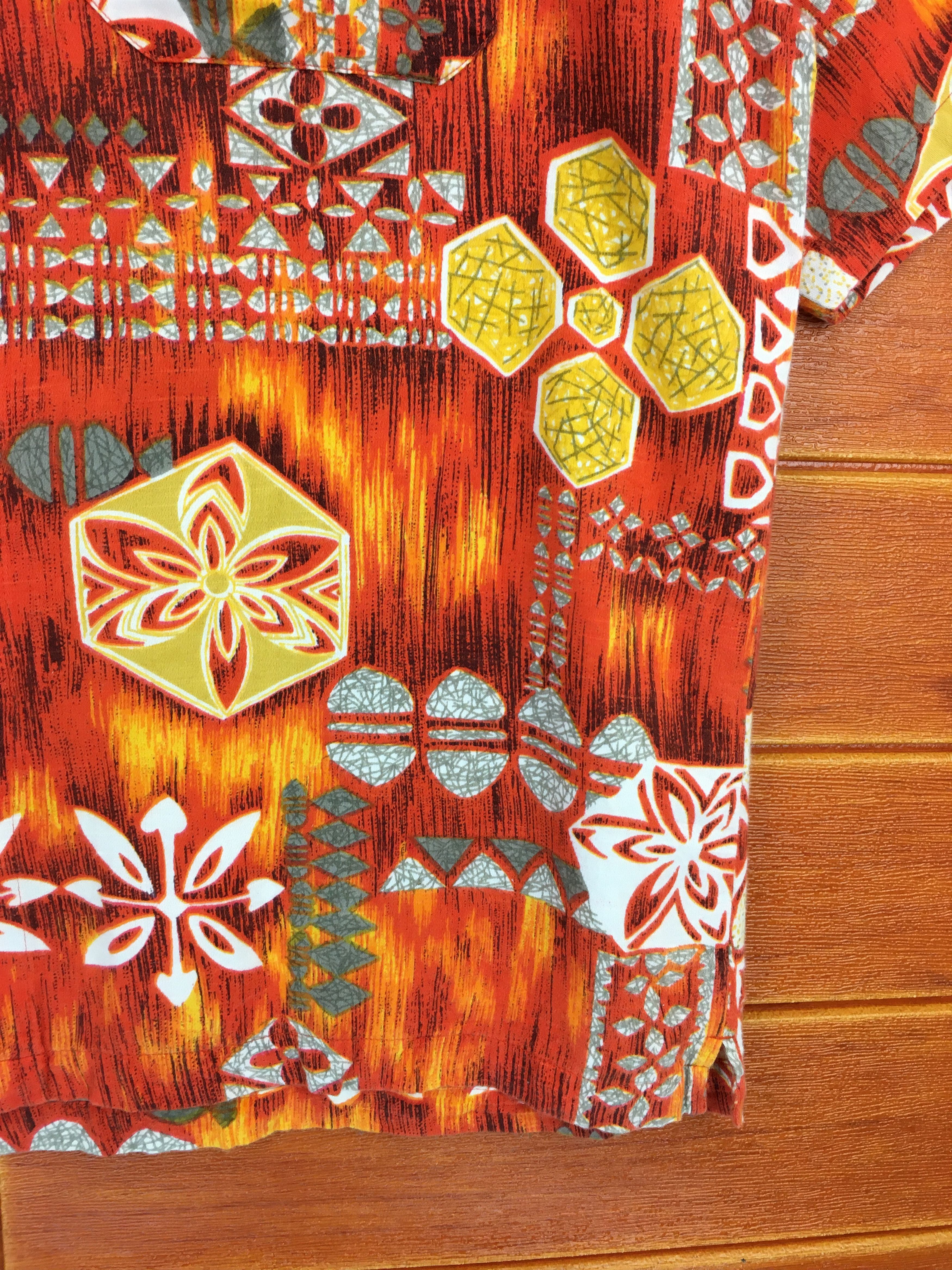 O'Neill Vintage 90s ONEILL Geometry Abstract Hawaiian Shirt Size US L / EU 52-54 / 3 - 4 Thumbnail