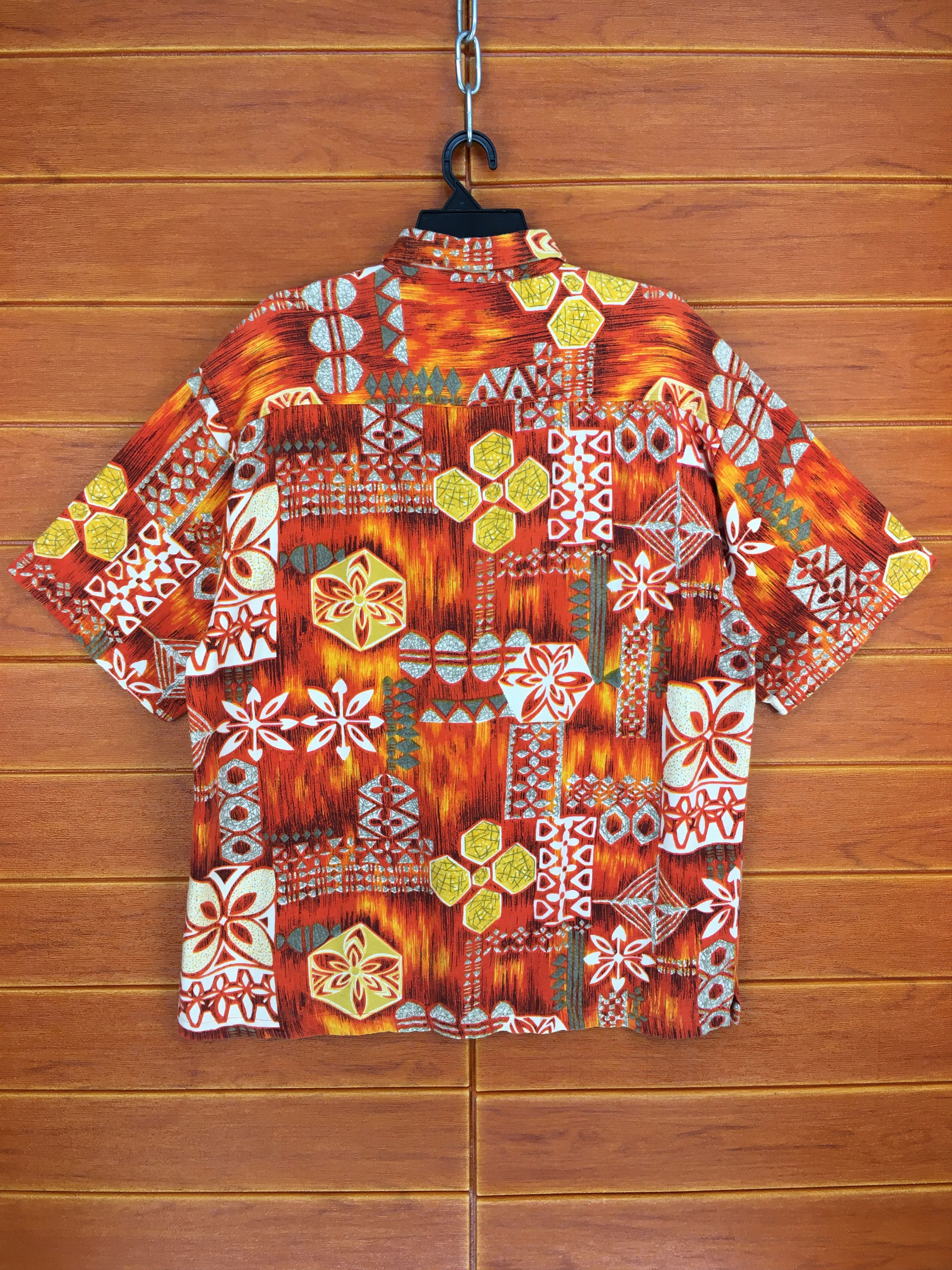 O'Neill Vintage 90s ONEILL Geometry Abstract Hawaiian Shirt Size US L / EU 52-54 / 3 - 9 Thumbnail