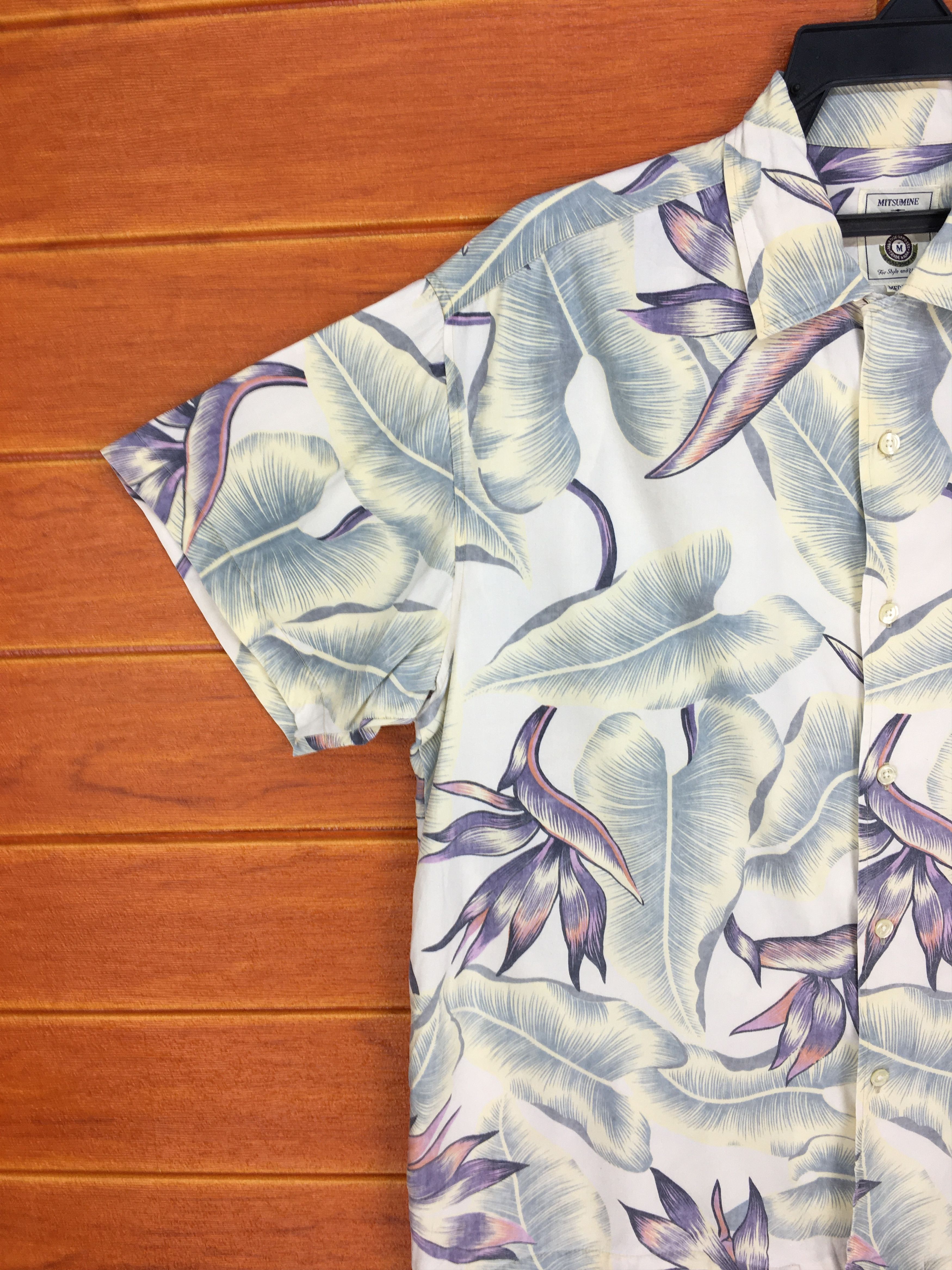 Japanese Brand Japanese MITSUMINE Taro Leaf Hawaiian Shirt Size US L / EU 52-54 / 3 - 2 Thumbnail