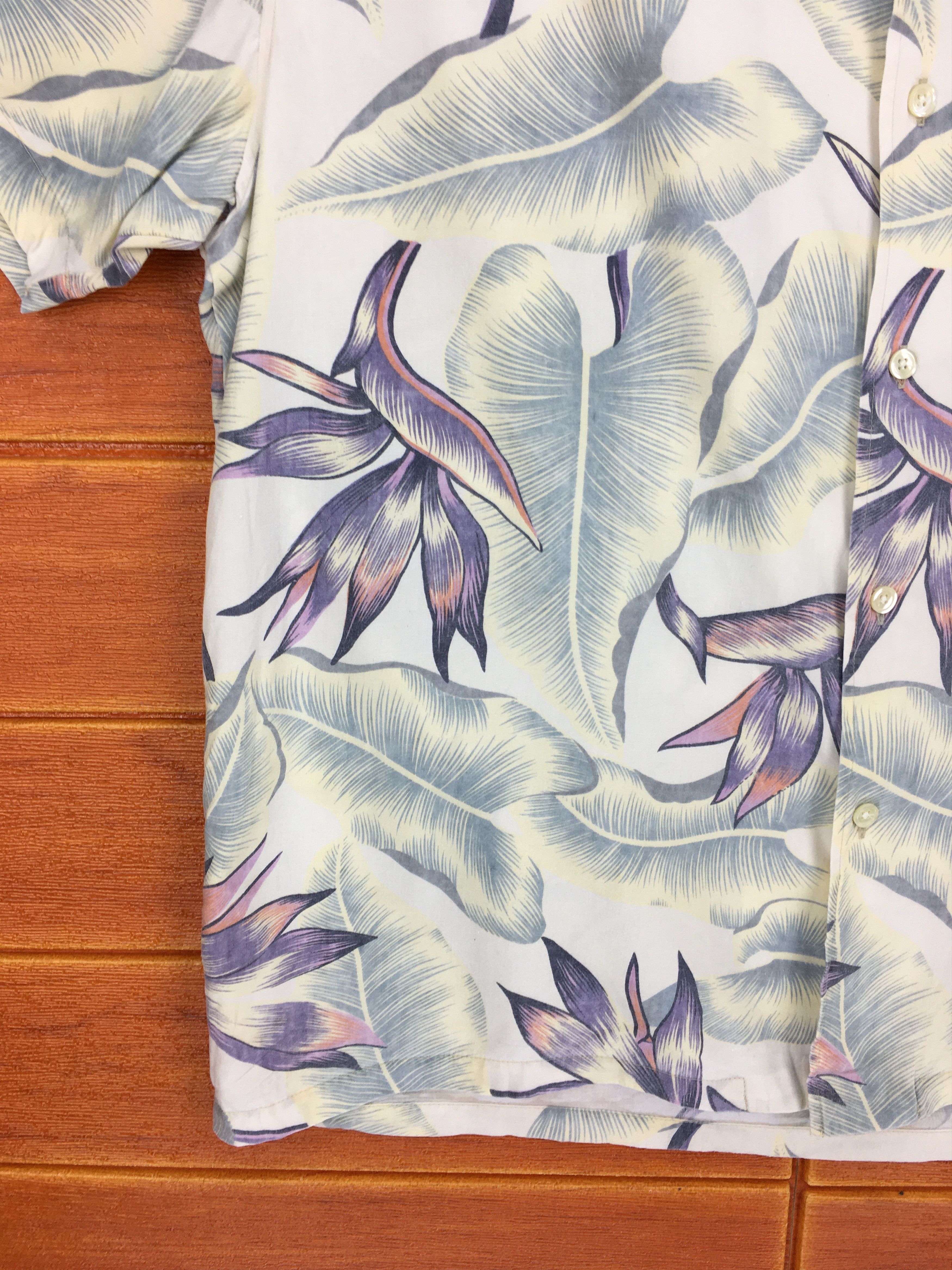 Japanese Brand Japanese MITSUMINE Taro Leaf Hawaiian Shirt Size US L / EU 52-54 / 3 - 3 Thumbnail
