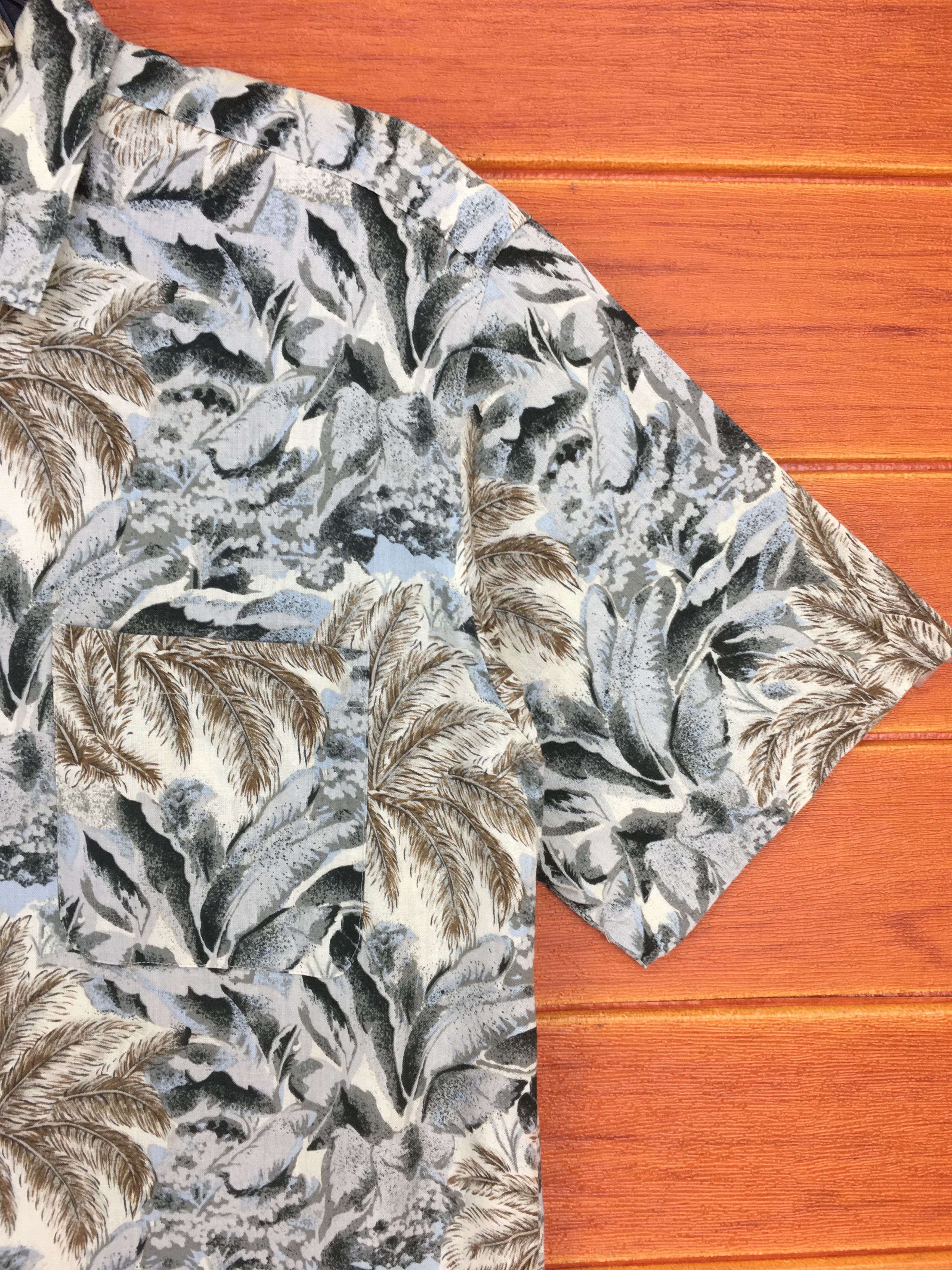 Japanese Brand Vintage Japanese Hawaiian THE SHIRTS CLUB Forest Leaf Shirt Size US M / EU 48-50 / 2 - 5 Thumbnail