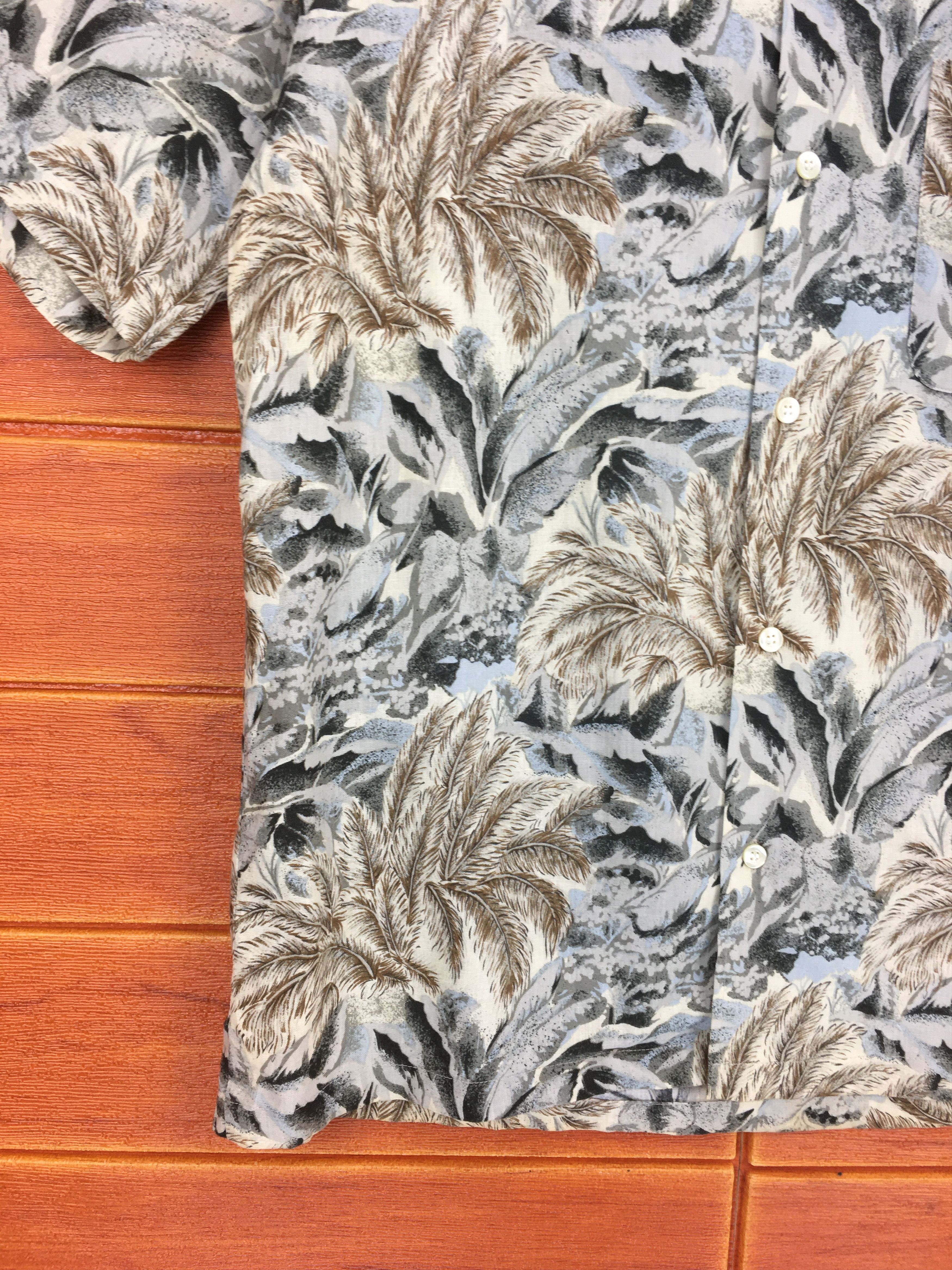 Japanese Brand Vintage Japanese Hawaiian THE SHIRTS CLUB Forest Leaf Shirt Size US M / EU 48-50 / 2 - 3 Thumbnail