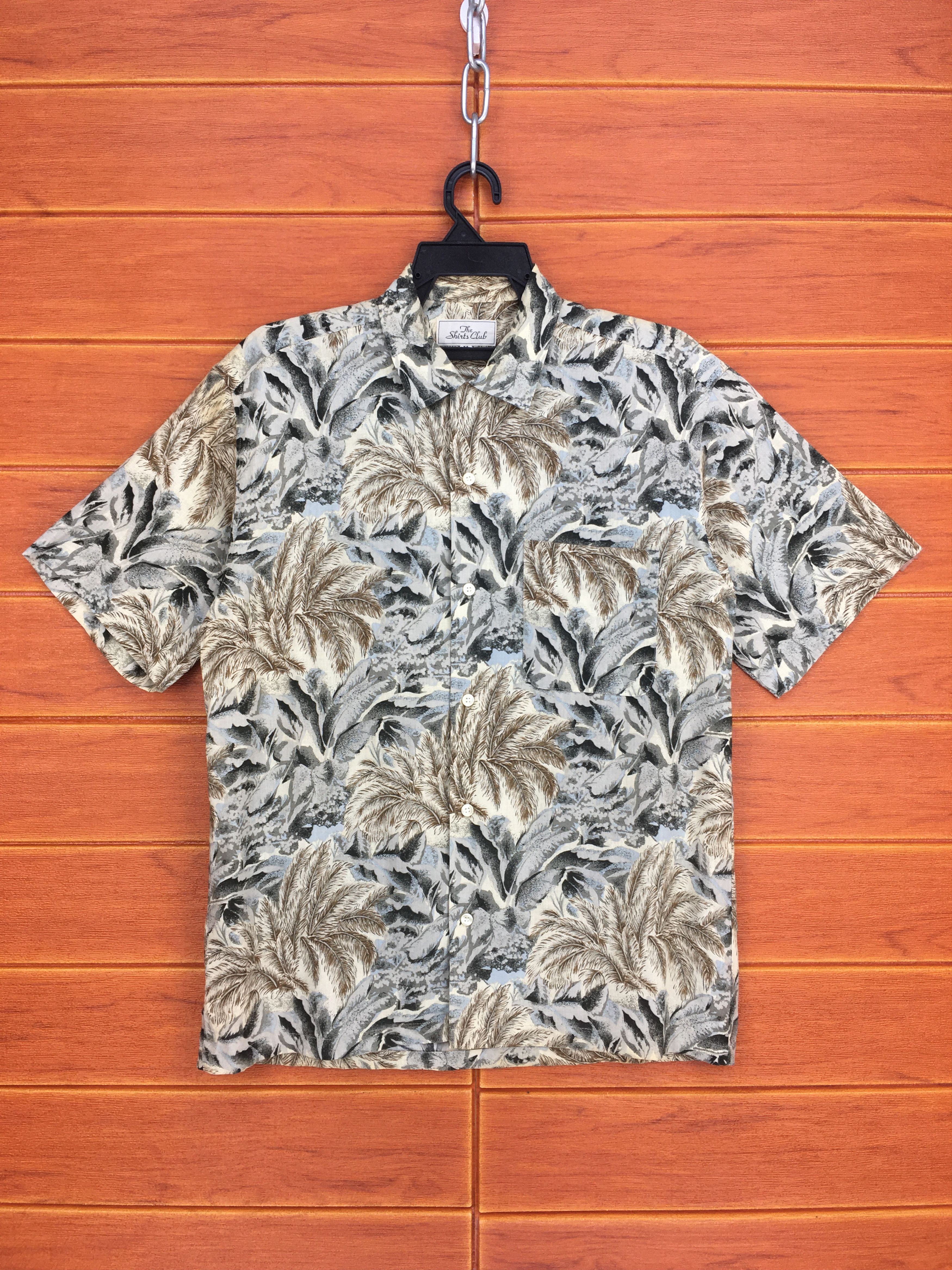 Japanese Brand Vintage Japanese Hawaiian THE SHIRTS CLUB Forest Leaf Shirt Size US M / EU 48-50 / 2 - 1 Thumbnail