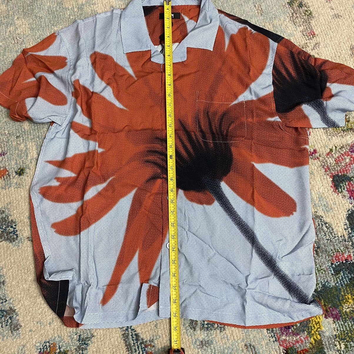 Stussy Stussy halftone flower shirt red/light blue XL | Grailed