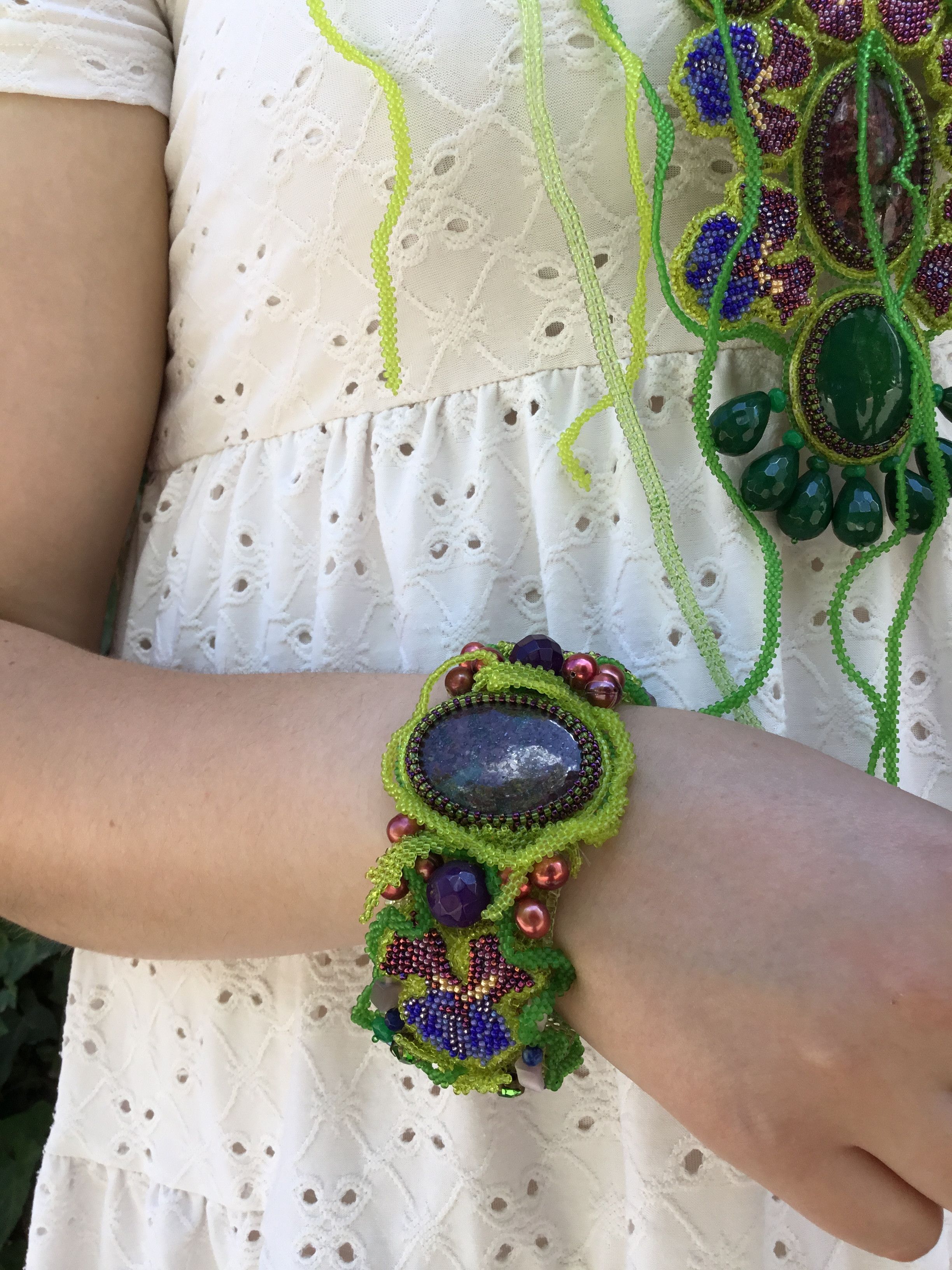 Handmade Fairycore Beaded Jewelry Set include 2 items! Size ONE SIZE - 5 Thumbnail