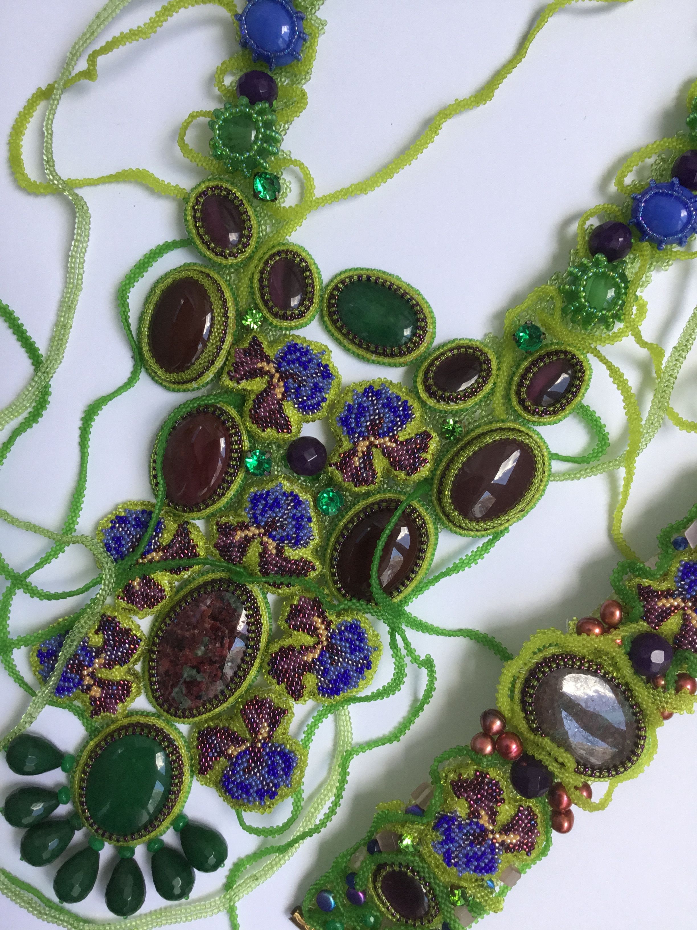 Handmade Fairycore Beaded Jewelry Set include 2 items! Size ONE SIZE - 1 Thumbnail
