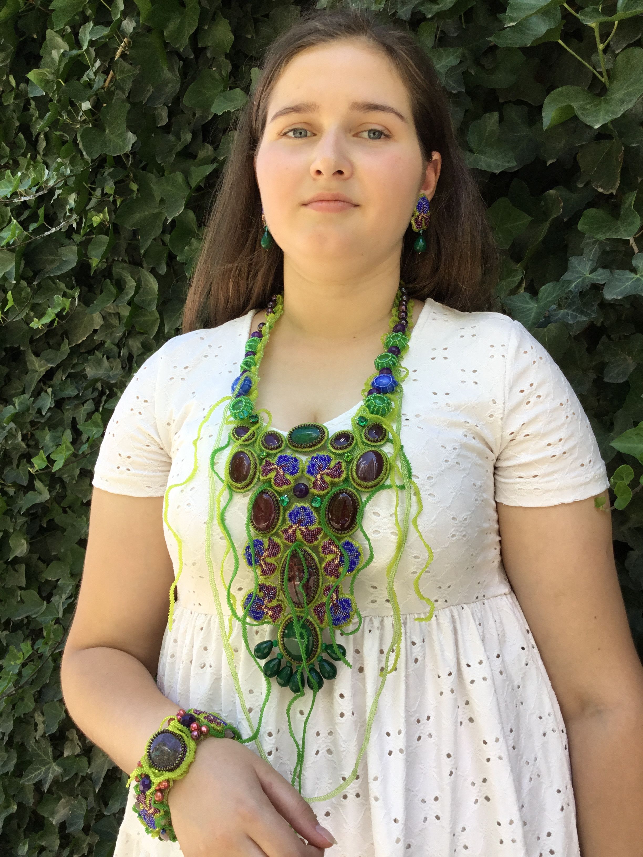 Handmade Fairycore Beaded Jewelry Set include 2 items! Size ONE SIZE - 3 Thumbnail