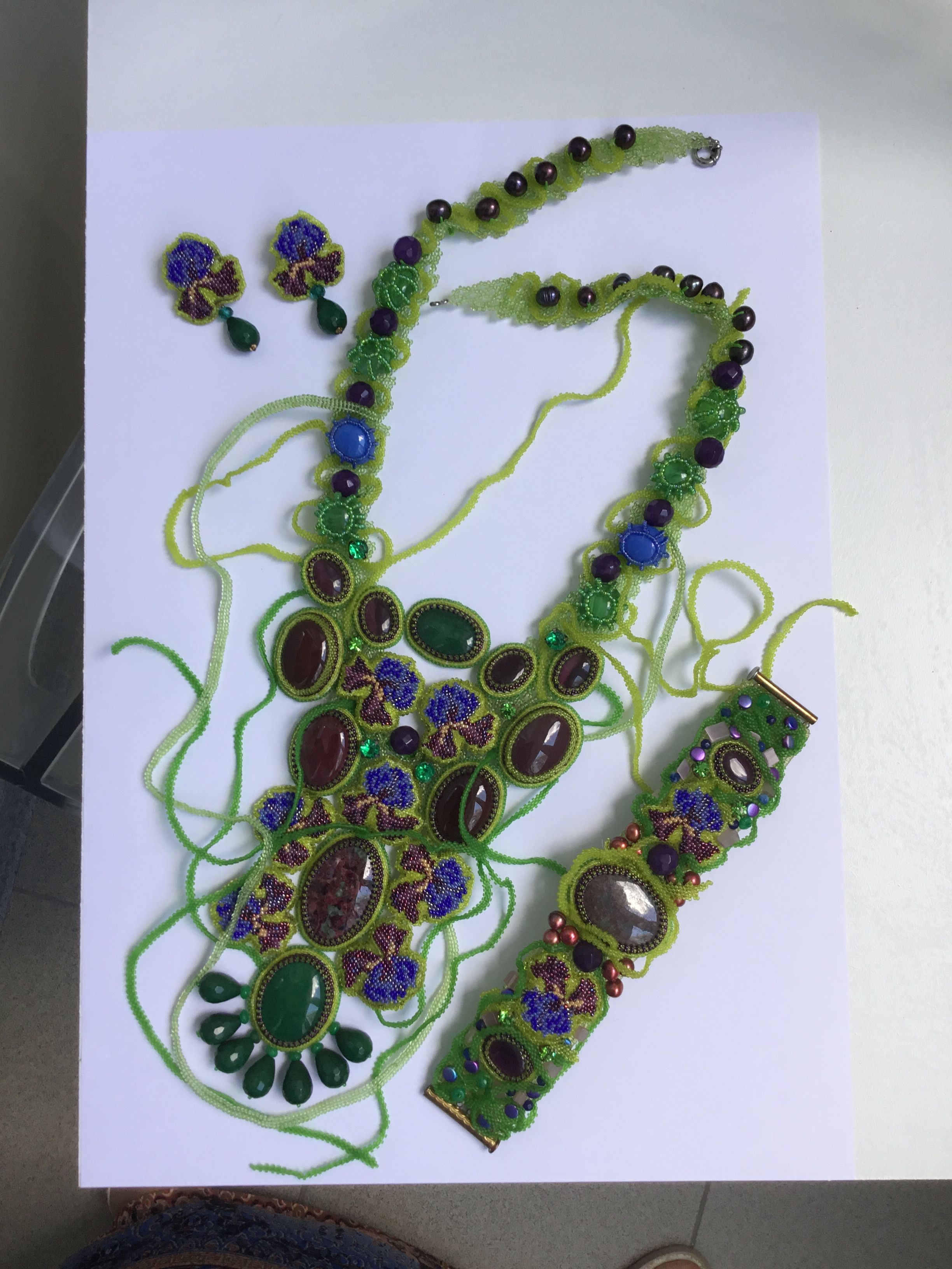 Handmade Fairycore Beaded Jewelry Set include 2 items! Size ONE SIZE - 8 Thumbnail