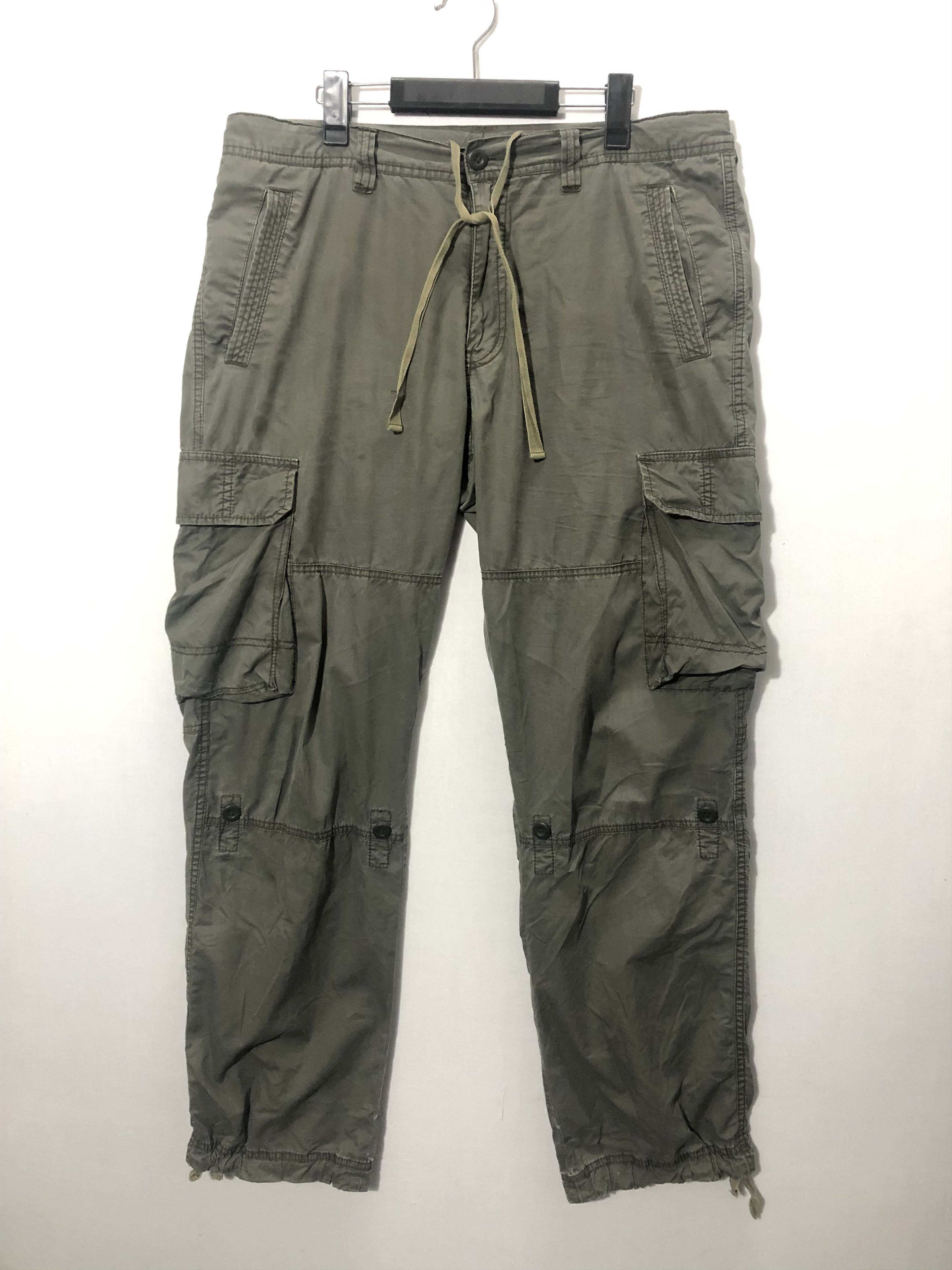 JAPANESE BRAND FADED GREEN CARGO PANTS (#147)